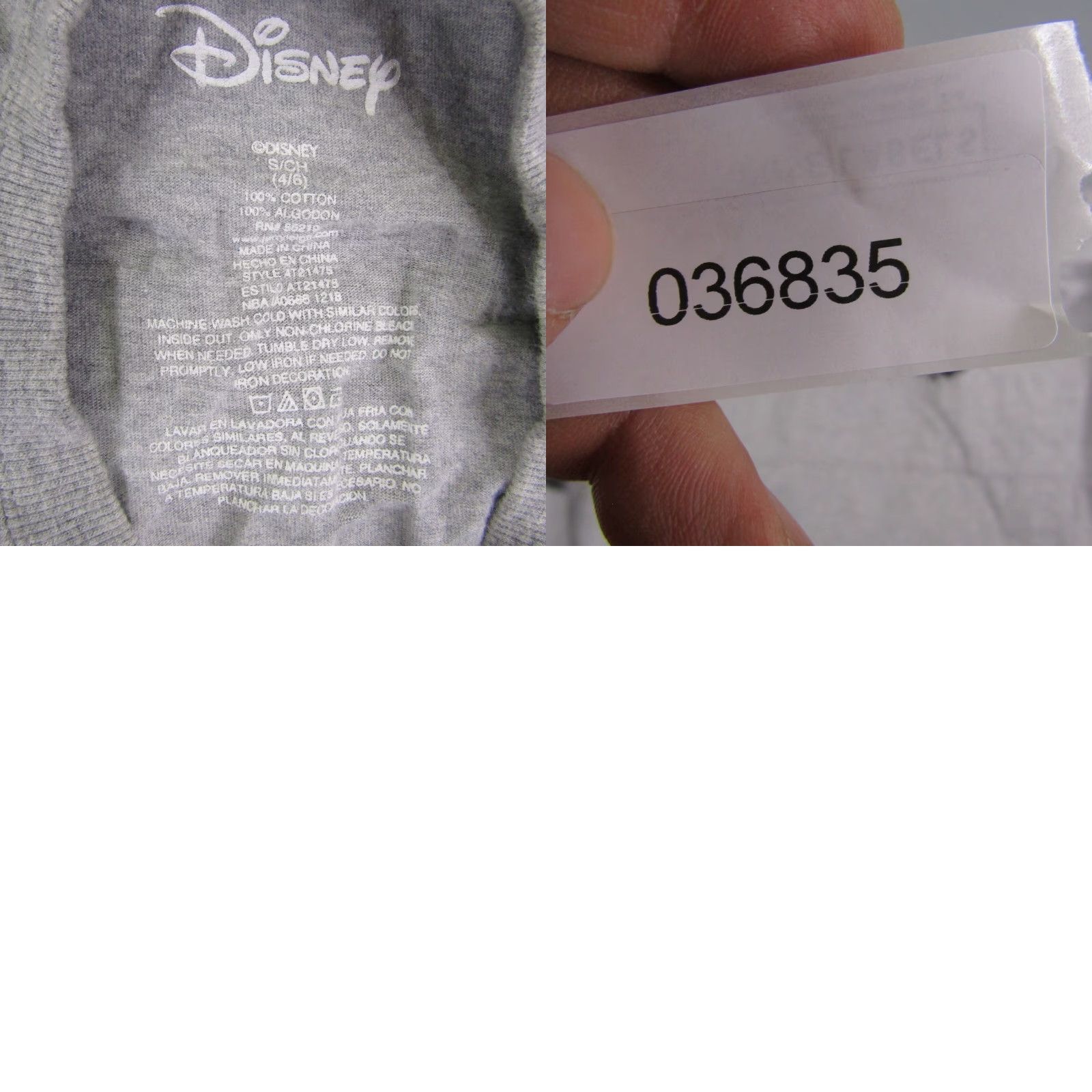 Disney VINTAGE Disney Men’s T-Shirt Crewneck S Gray Mickey Mouse Puff Print Logo 90s Style Size US S / EU 44-46 / 1 - 8 Thumbnail