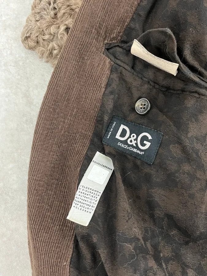 Dolce & Gabbana AW2004 Dolce & Gabbana Brown Corduroy Fur Collar Trench Jacket Size US M / EU 48-50 / 2 - 10 Thumbnail