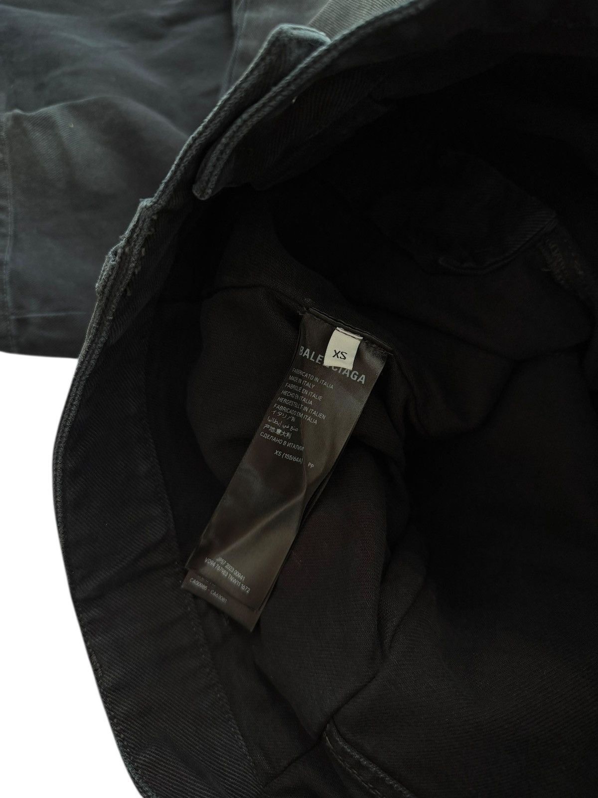 Balenciaga 2023 Soft Black Left Hand Sun Bleached Denim Size US 32 / EU 48 - 10 Thumbnail