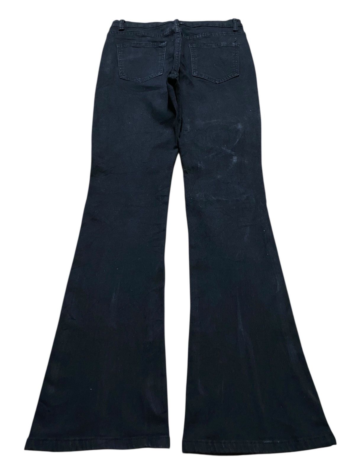 Japanese Brand Vintage Japanese Brand Black Denim lace Up knee Flare Jeans Size US 27 - 2 Thumbnail