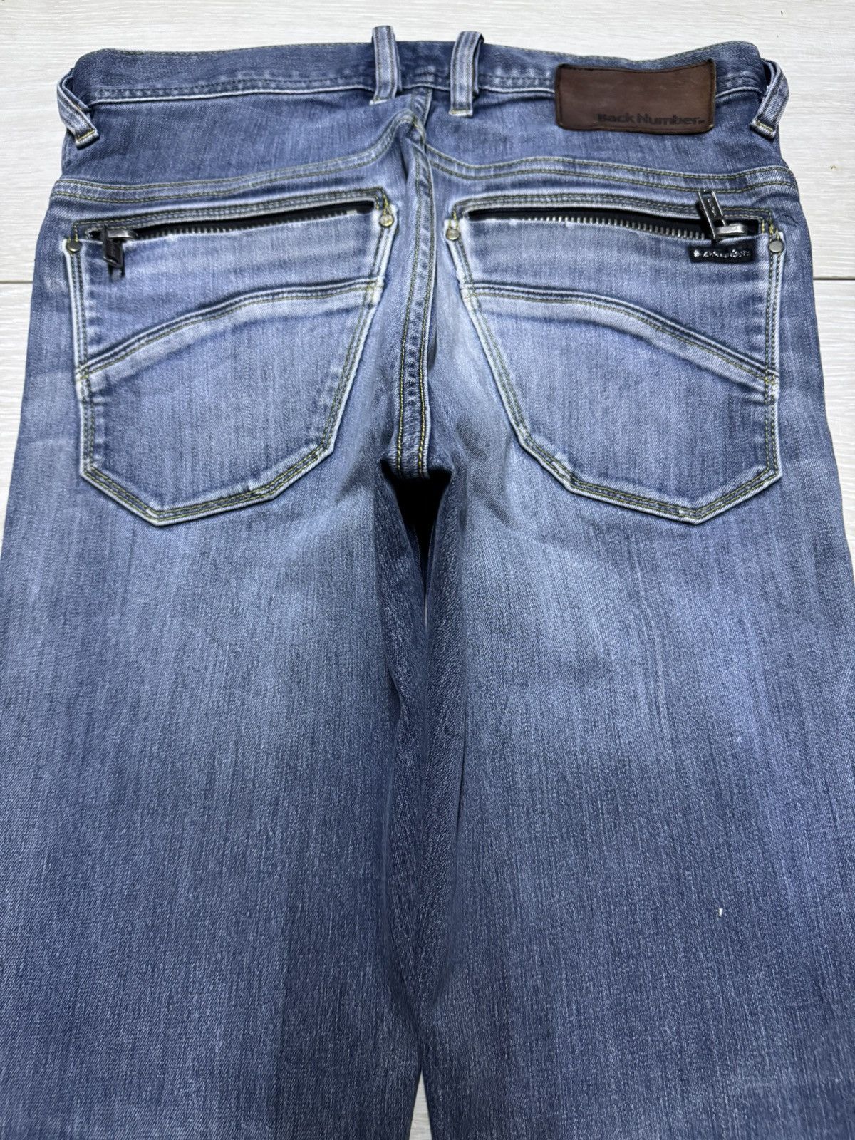 Japanese Brand Vintage Back Number Talon Zip Slim Fit Skinny Jeans Size US 28 / EU 44 - 4 Thumbnail