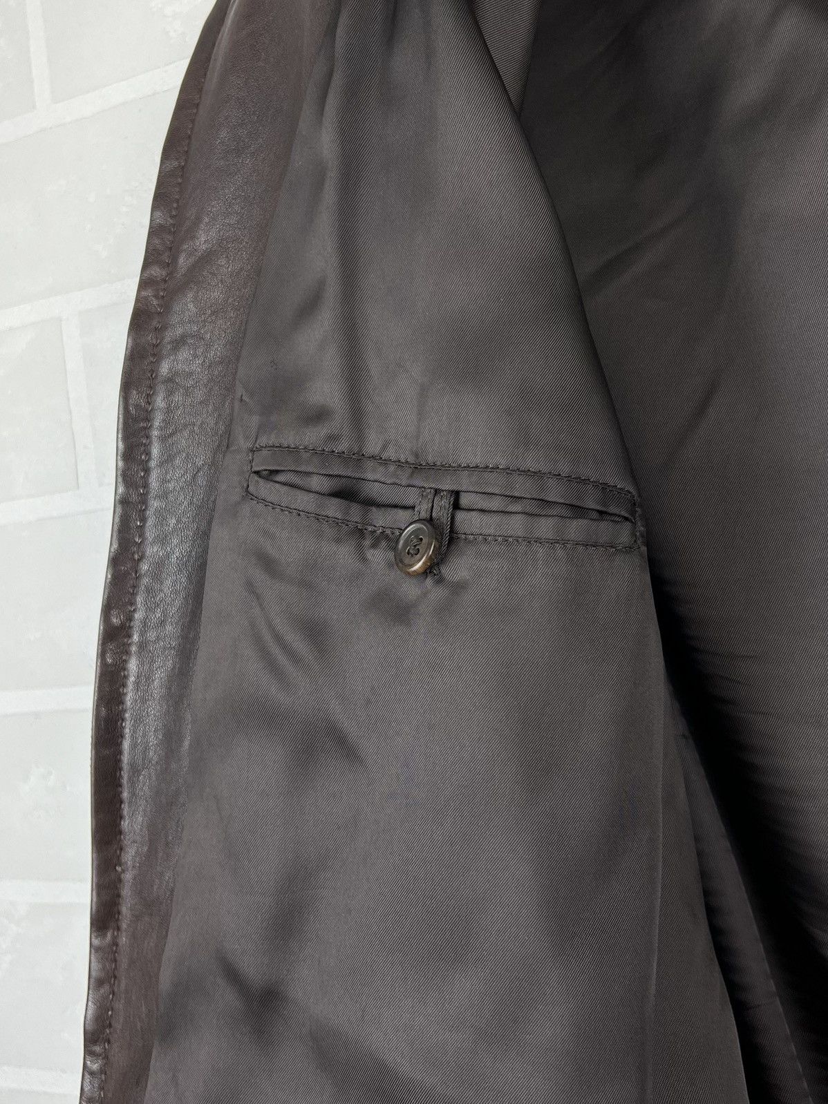Prada PRADA MILANO Jacket Leather Bomber Lambskin Brown Men's Size US M / EU 48-50 / 2 - 11 Thumbnail