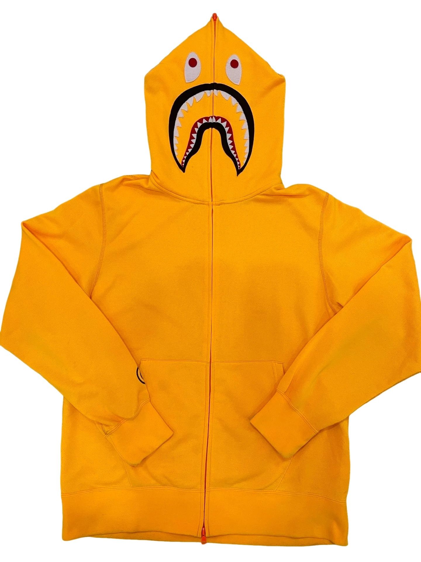 Bape A Bathing Ape Orange Shark Hoodie 2XL Size US XXL / EU 58 / 5 - 1 Thumbnail