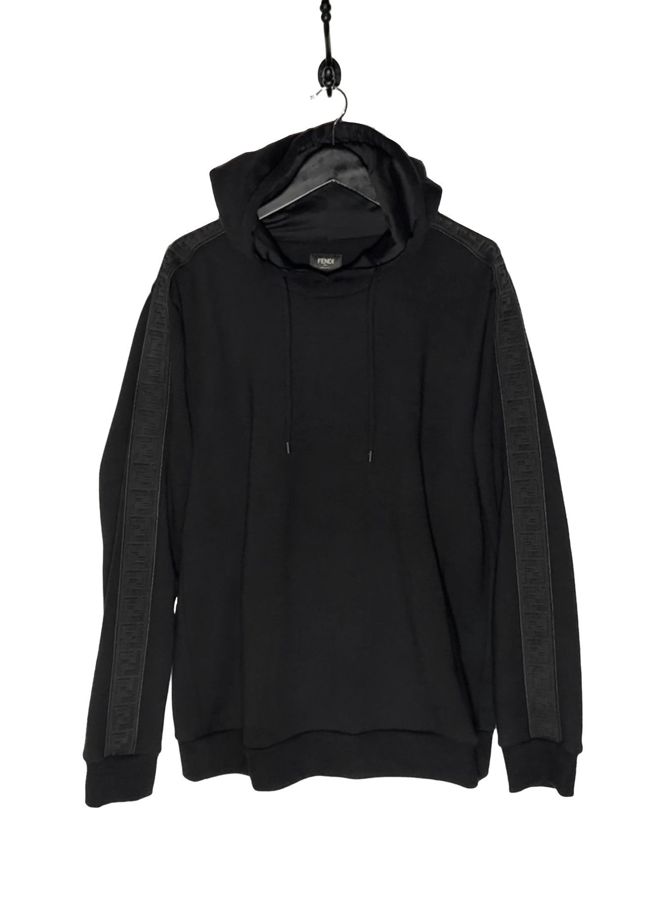 Fendi Fendi Black FF Zucca Logo Bands Hoodie Size US XXL / EU 58 / 5 - 1 Thumbnail
