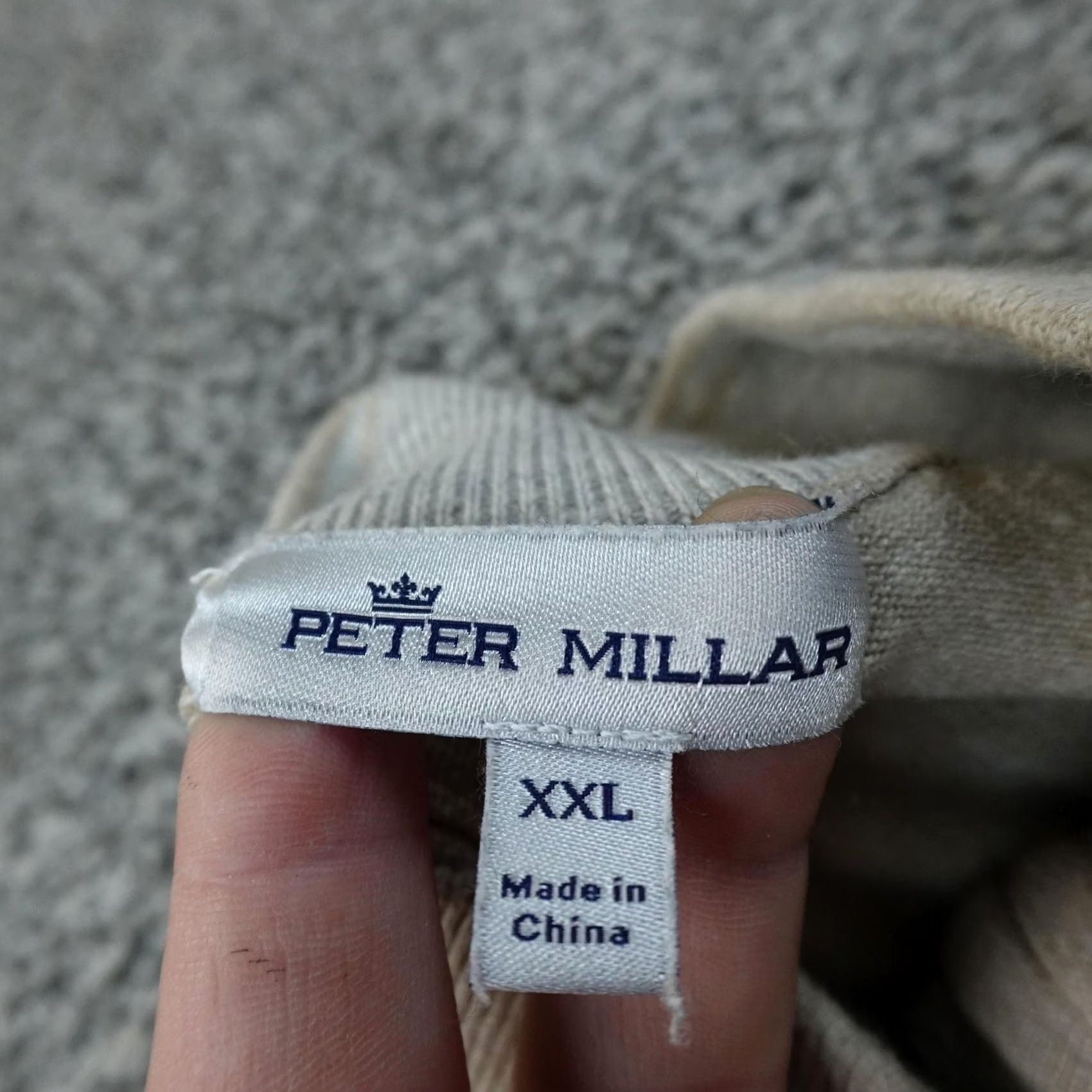 Peter Millar Peter Millar Sweater Mens 2XL Beige Pima Silk Cashmere 1/4 Zip Golf Pullover Top Size US XXL / EU 58 / 5 - 4 Thumbnail