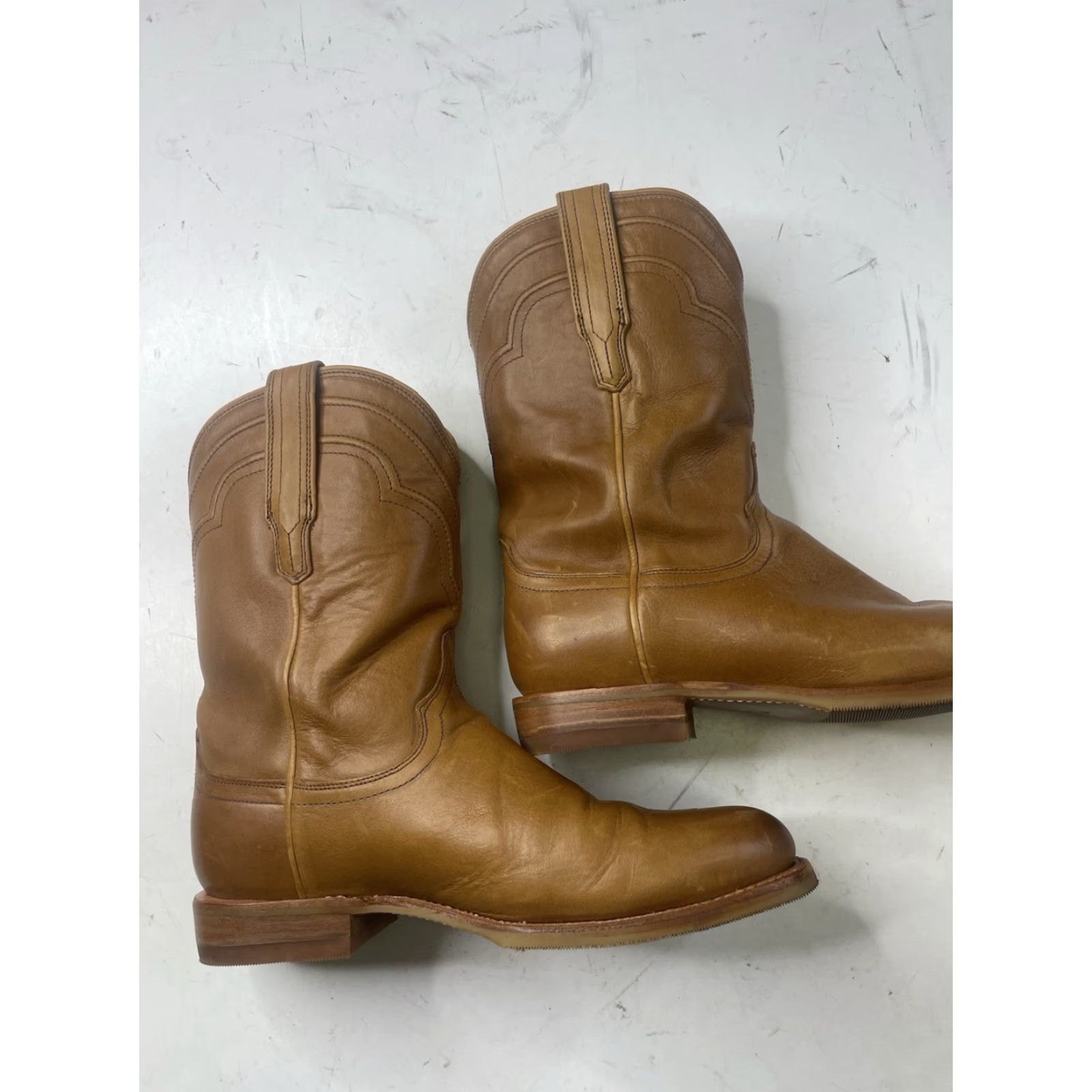Tecovas Tecovas The Jake Boots Men Western Leather Rubber Outsole Cowboy Brown 8.5D Round Toe Pull On Leather Shaft Mid-Calf Tecovas The Jake Model Size US 9 / EU 42 - 7 Thumbnail