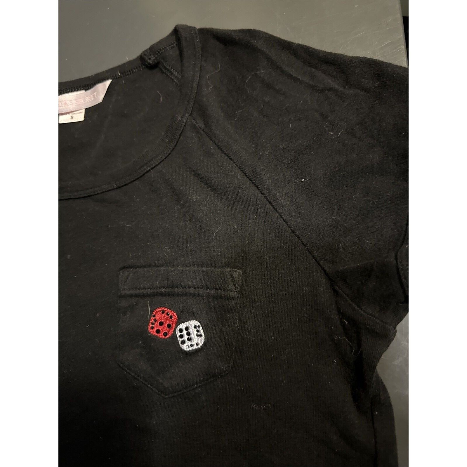 Victoria's Secret Victoria’s Secret Pair of Dice Pocket Tee STAIN Size Small V Size S / US 4 / IT 40 - 8 Thumbnail