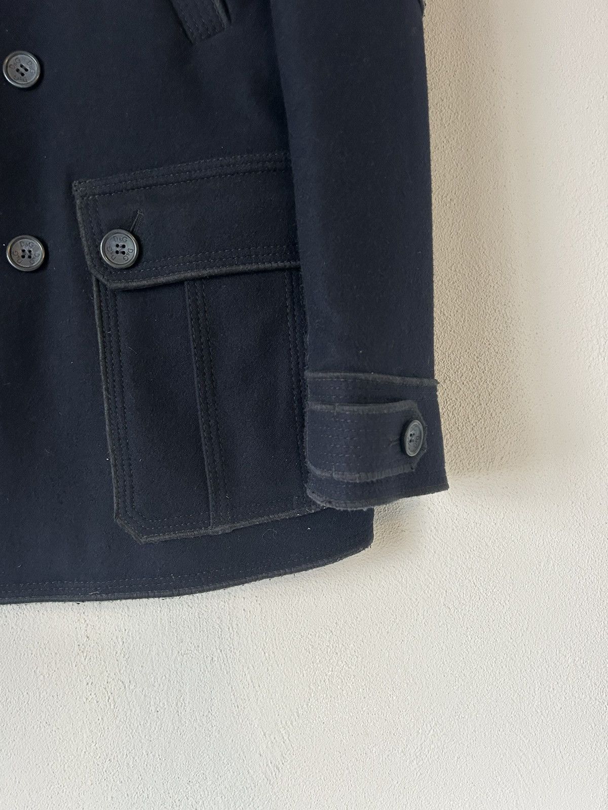 Dolce & Gabbana Navy Wool Military Coat, Size 54, Double-Breasted Size US L / EU 52-54 / 3 - 6 Thumbnail