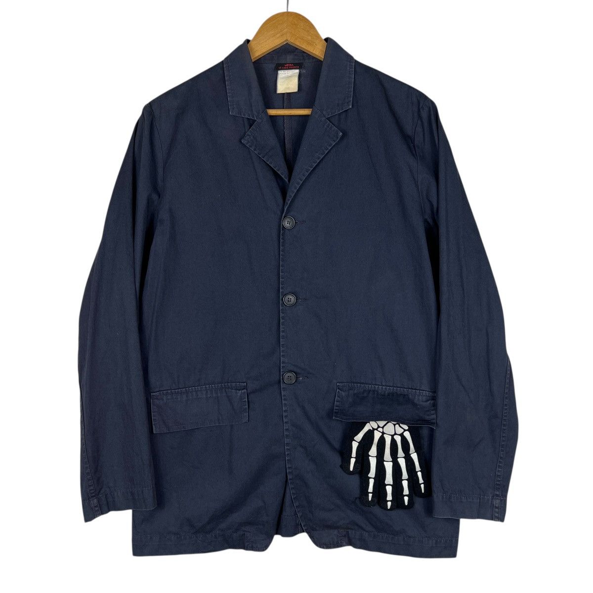 Vetra Vintage Vetra Navy Blue Blazer Jacket Made In France Size US M / EU 48-50 / 2 - 1 Thumbnail
