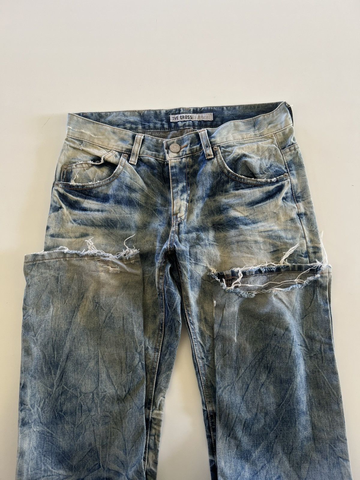 Japanese Brand The Cross Denim Jeans Distress Size 34" Size US 34 / EU 50 - 5 Thumbnail