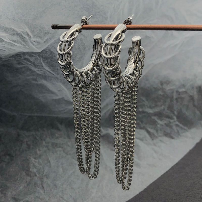 Jewelry Exaggerated Long Tassel Earrings Size ONE SIZE - 2 Thumbnail