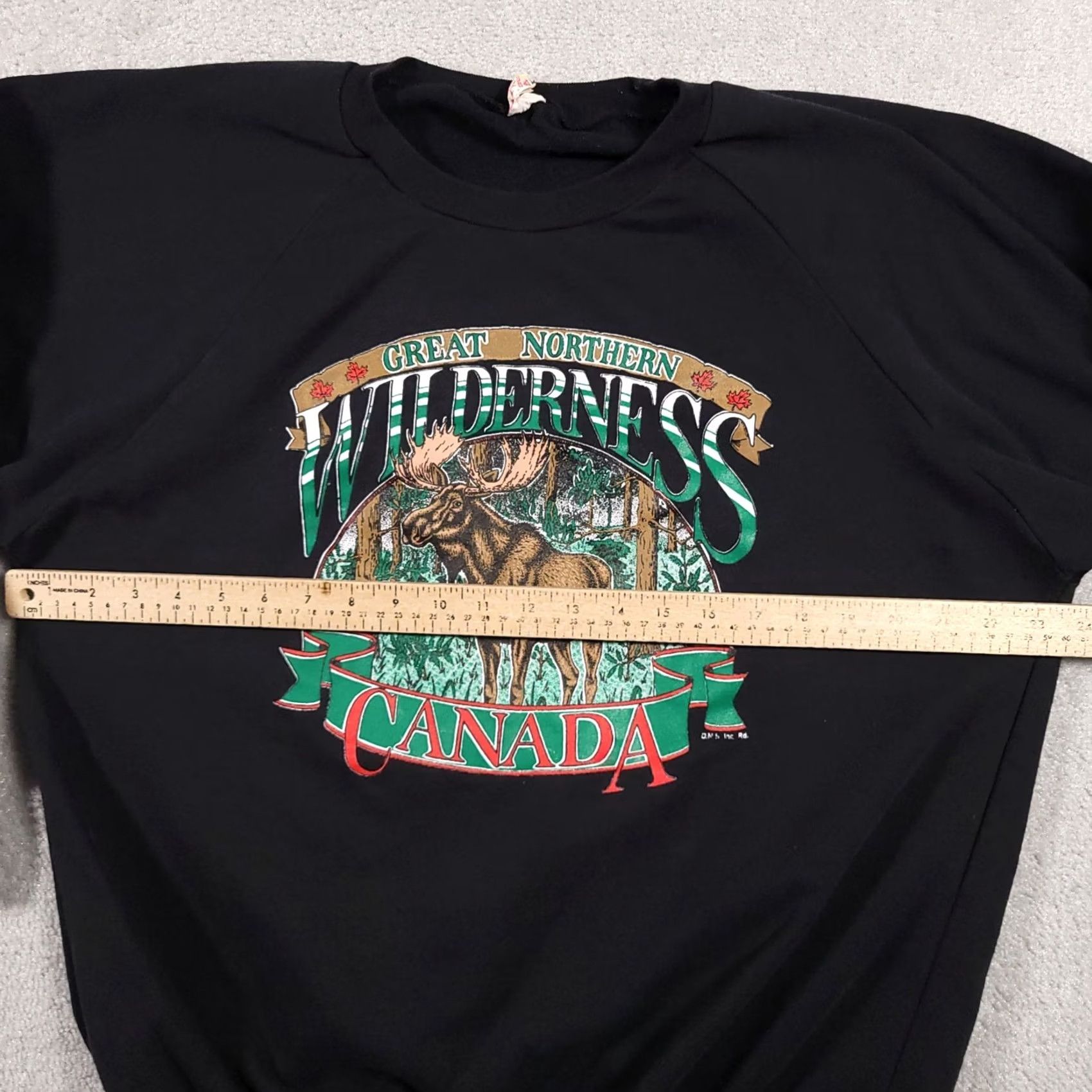 Greats VINTAGE 90s Streetwear Sweatshirt Mens XL Black Great Northern Wilderness Canada Sweatshirt Pullover Crew Neck Fleece Graphic Print Size US XL / EU 56 / 4 - 7 Thumbnail