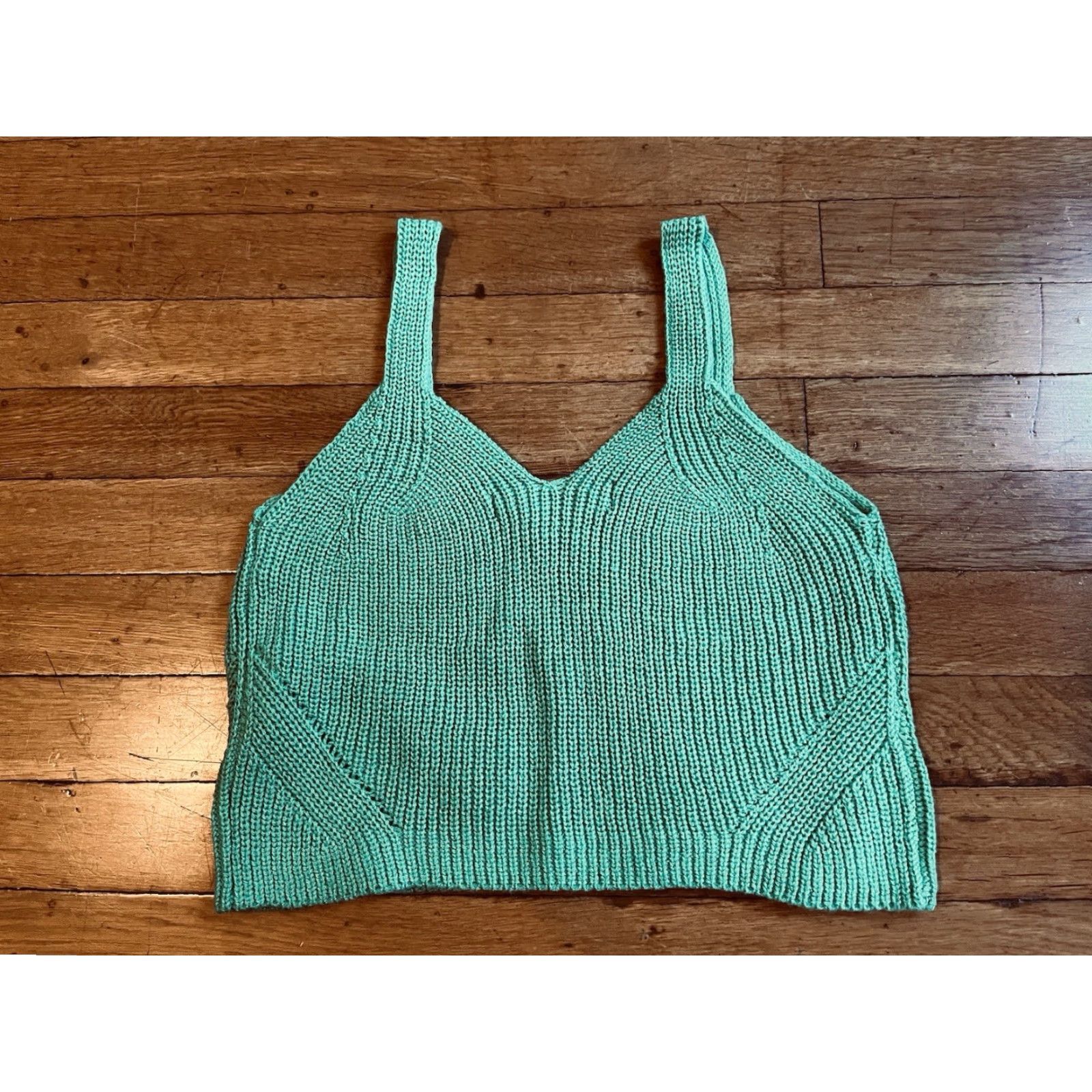 Vintage Vera Moda Knit Crop Tank Top Women’s S Green Shirt Adult Womens Tank Size S / US 4 / IT 40 - 7 Thumbnail