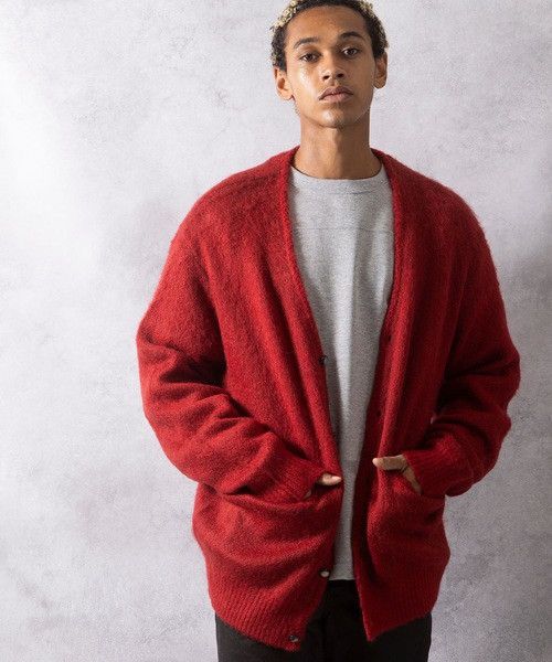 トップス NUMBER NINE MOHAIR KNIT CARDIGAN Number (N)ine Number nine MOHAIR SOLID JACQUARD KNIT