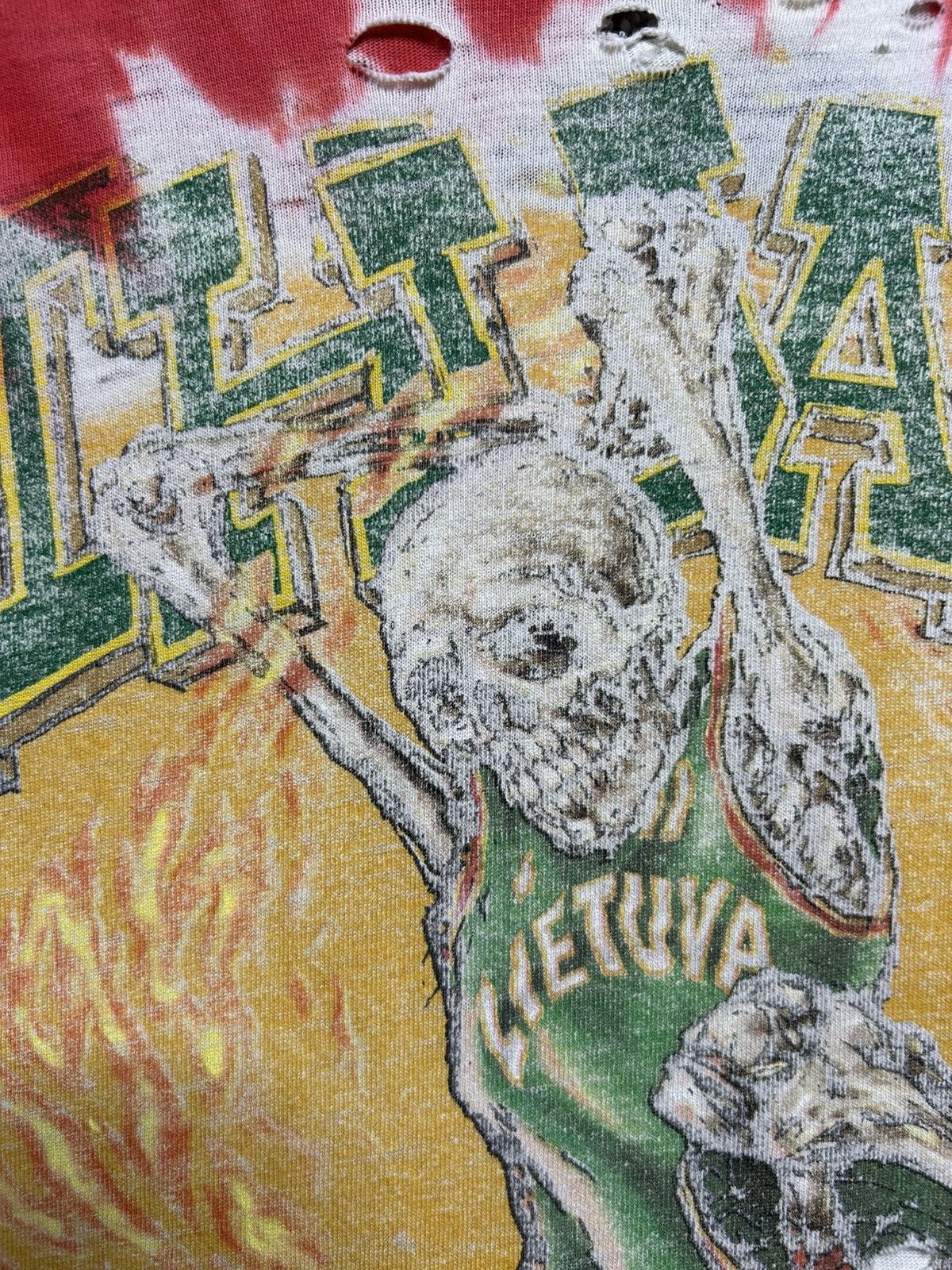 Vintage Vintage 90s Grateful Dead Lithuania Thrashed Tee Liquid Blue Size US XL / EU 56 / 4 - 3 Thumbnail