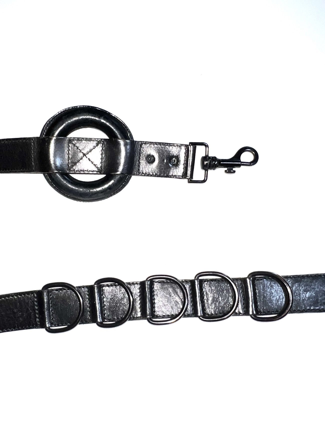 Helmut Lang circle leather belt Size ONE SIZE - 6 Thumbnail