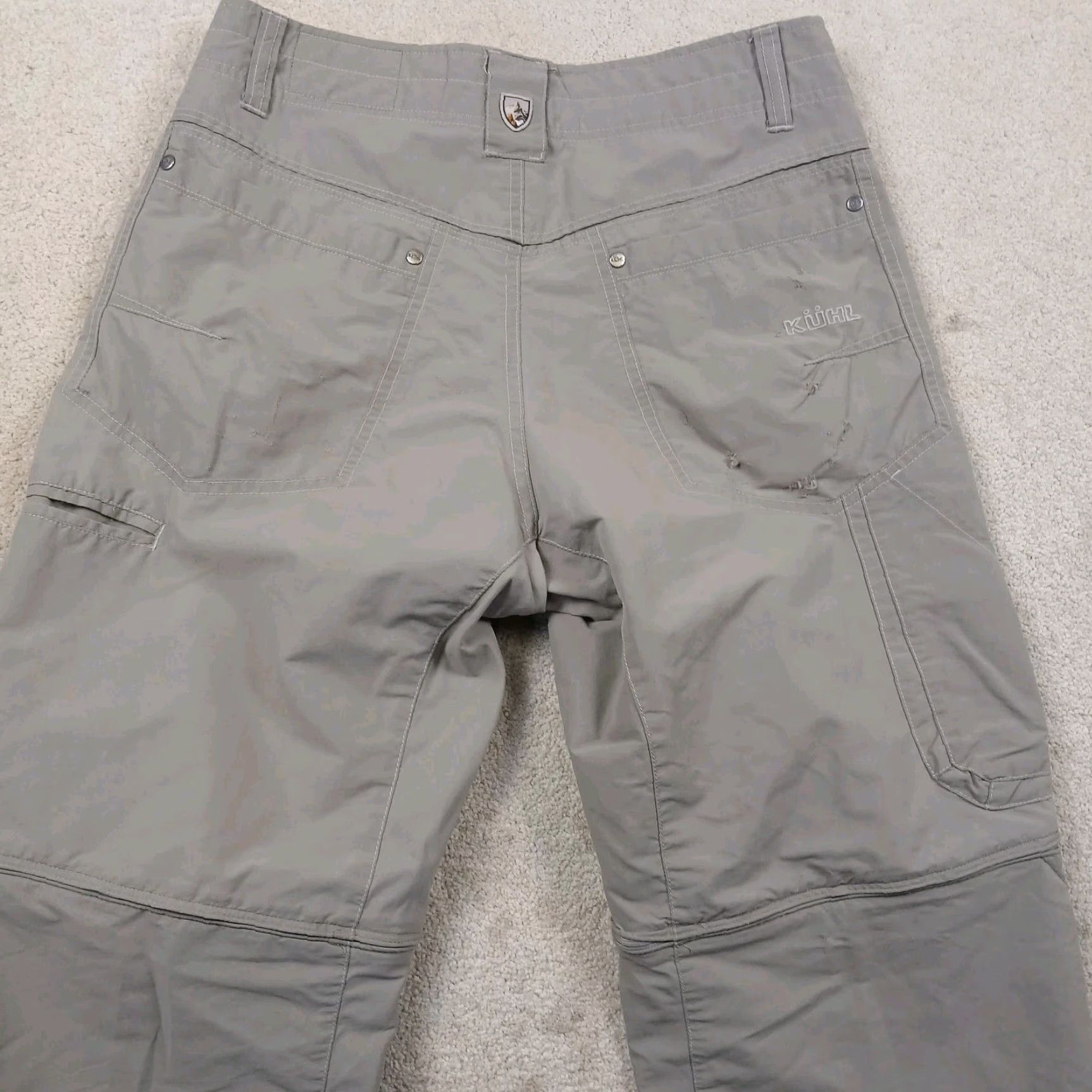 Vintage Kuhl Liberator Convertible Pants Men 30x32 Beige Cargo Pocket Logo Hiking Outdoors Ultra Stretch Regular Rise 30" Inseam 32" Size US 30 / EU 46 - 4 Thumbnail