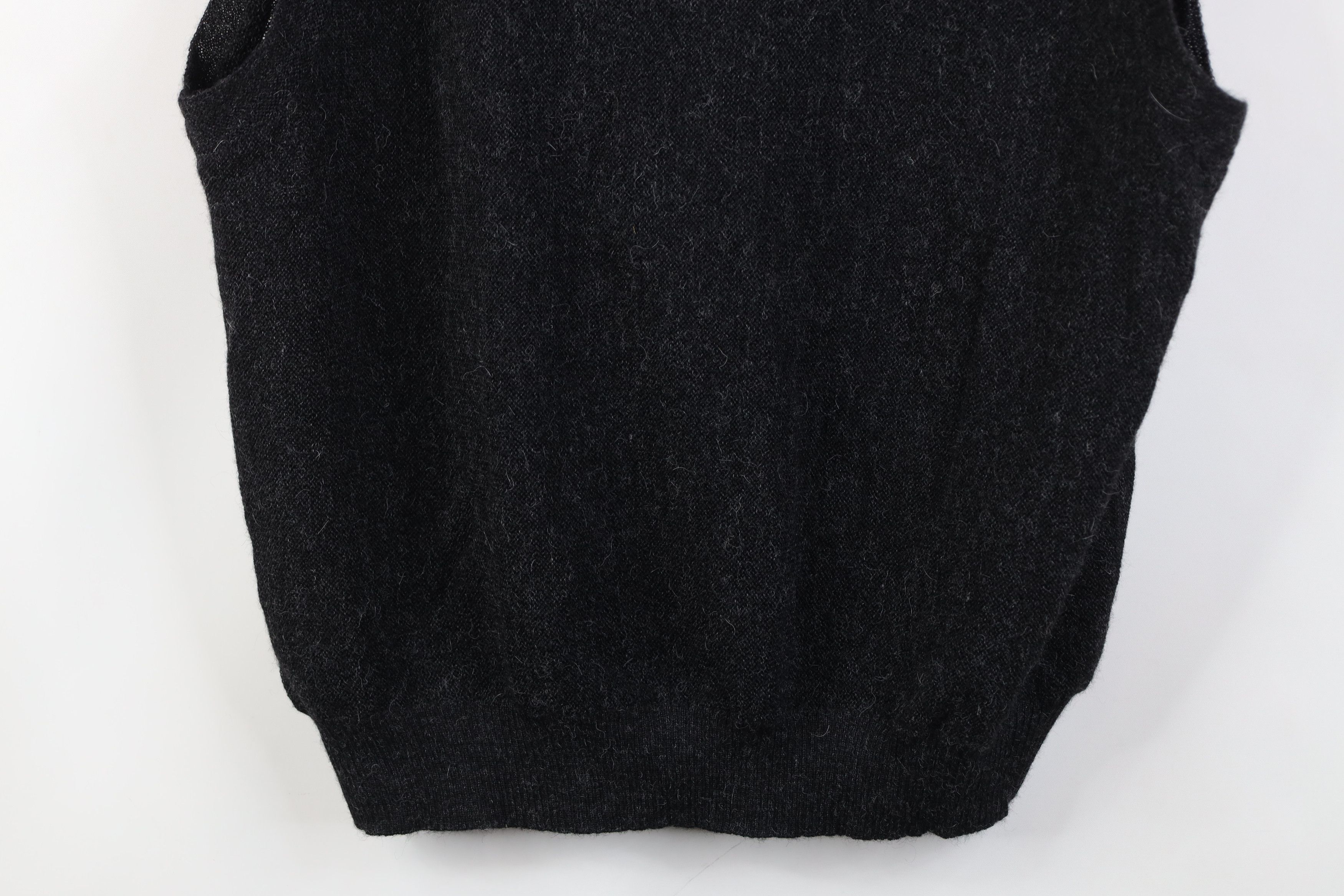 Vintage Vintage 90s Streetwear Wool V-Neck Sweater Vest Dark Gray Size US XL / EU 56 / 4 - 3 Thumbnail