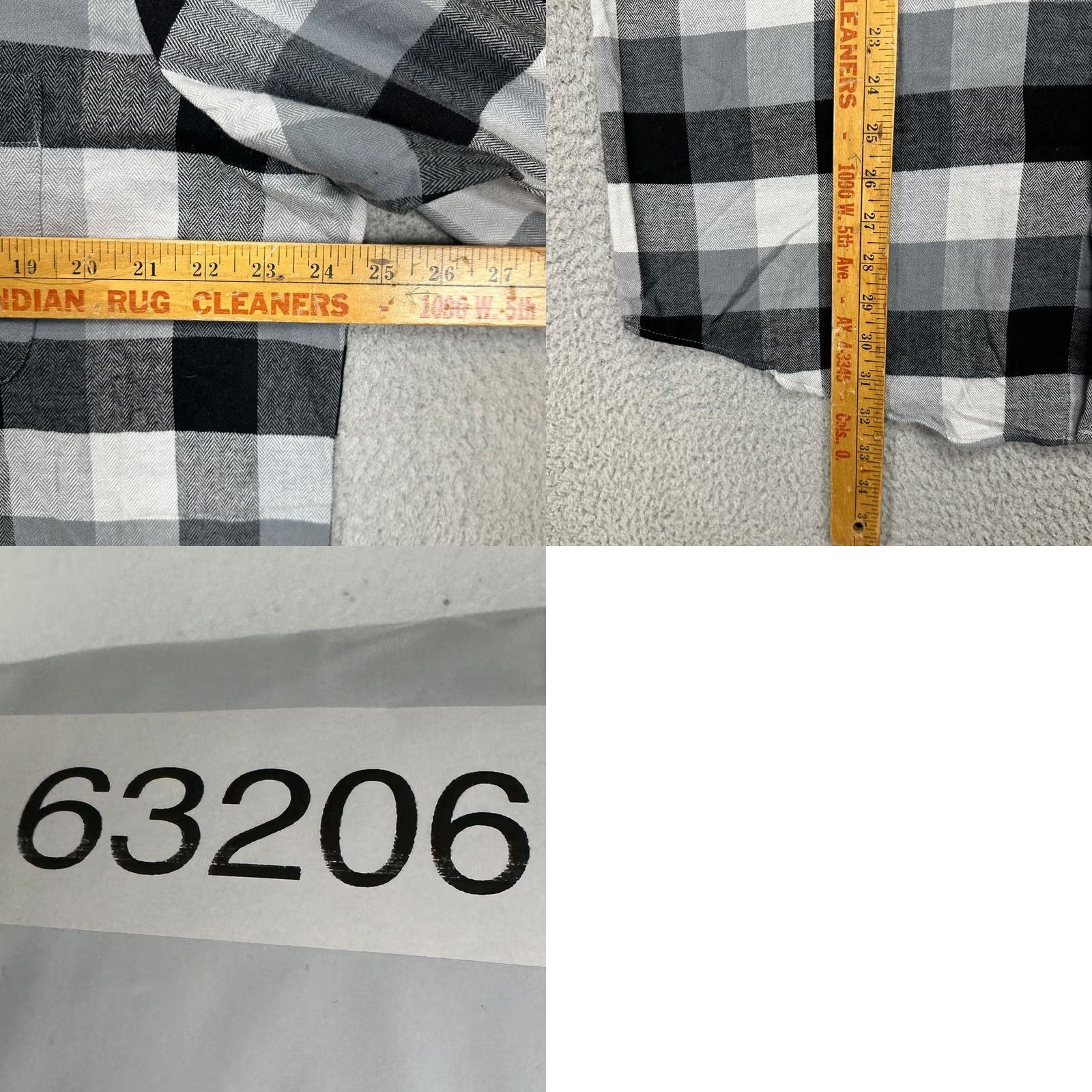 Club Room VINTAGE Club Room Flannel Shirt Mens Large Black Grey Herringbone Plaid Button-Down NEW Size US L / EU 52-54 / 3 - 8 Thumbnail