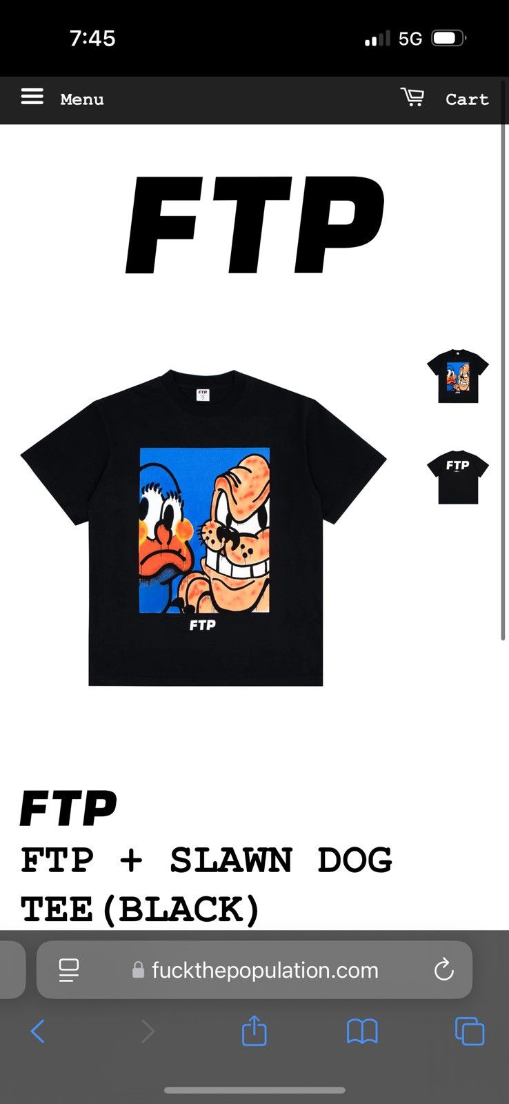 Fuck The Population FTP Size US M / EU 48-50 / 2 - 1 Thumbnail