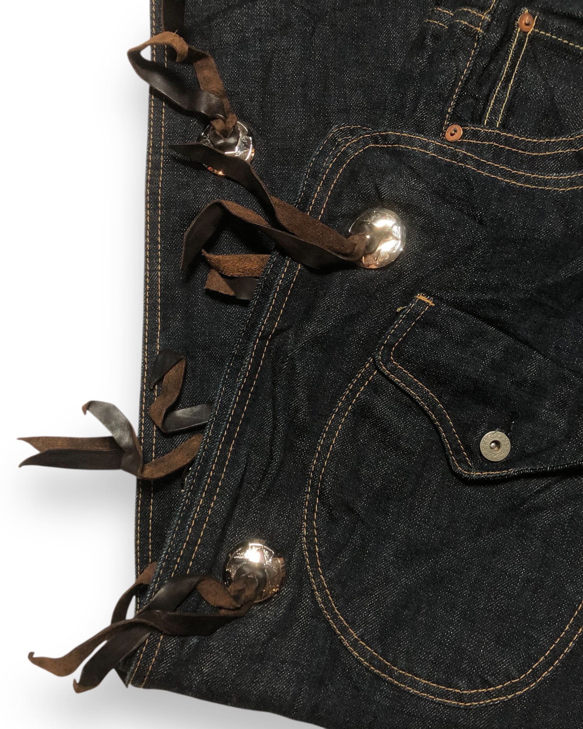Japanese Brand FUNNY WESTERN Lot. C301s Heavyweight Cowboy Jeans Size US 32 / EU 48 - 4 Thumbnail