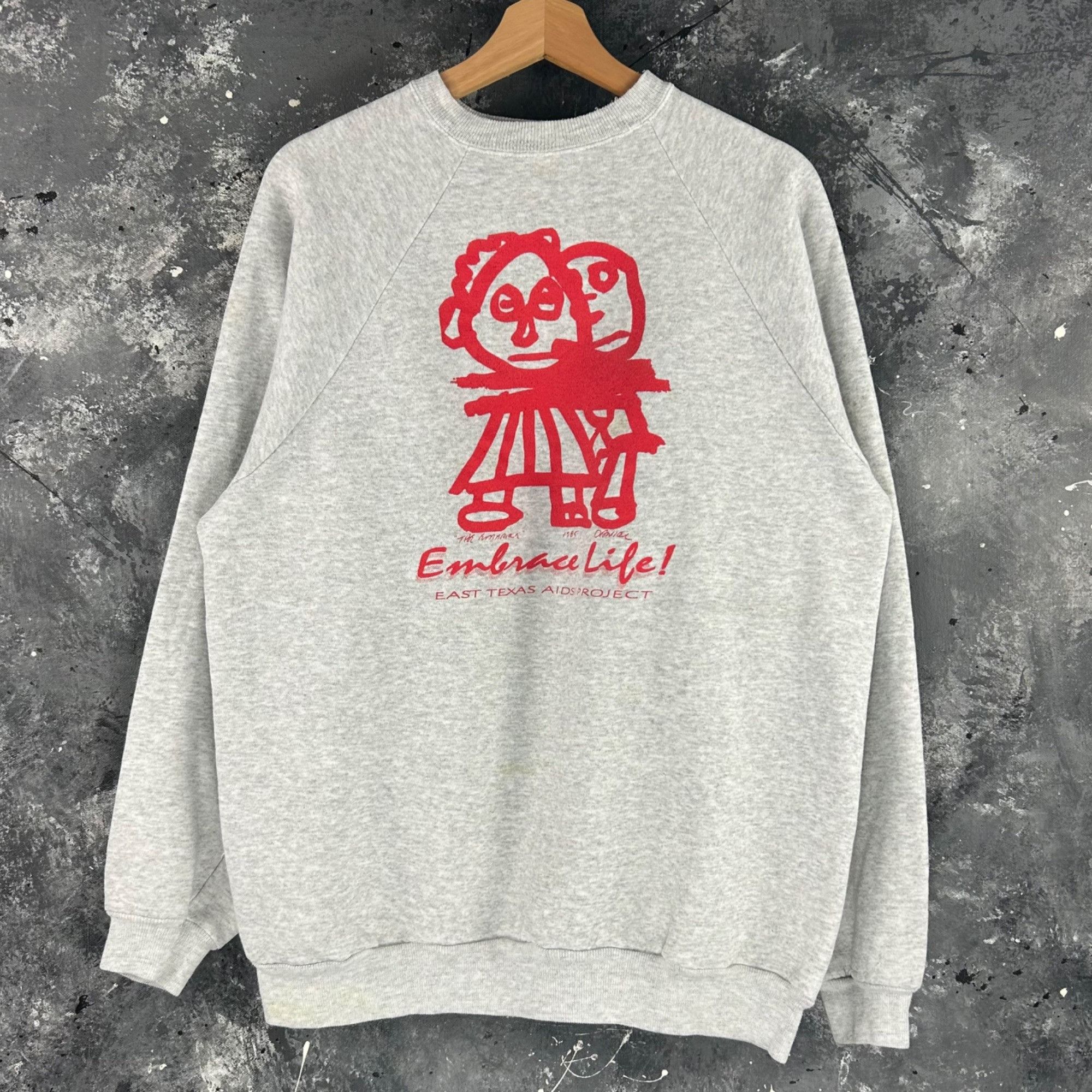 Arts & Science Vintage 1985 Texas AIDS project sweatshirt Size US L / EU 52-54 / 3 - 1 Thumbnail