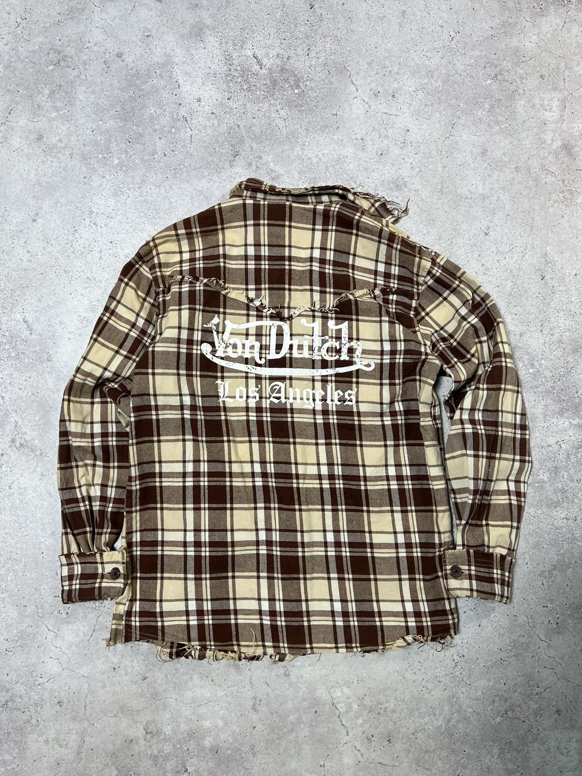 Vintage Vintage Von Dutch Sherpa Lined Flannel Button Up Shirt Size US S / EU 44-46 / 1 - 2 Thumbnail