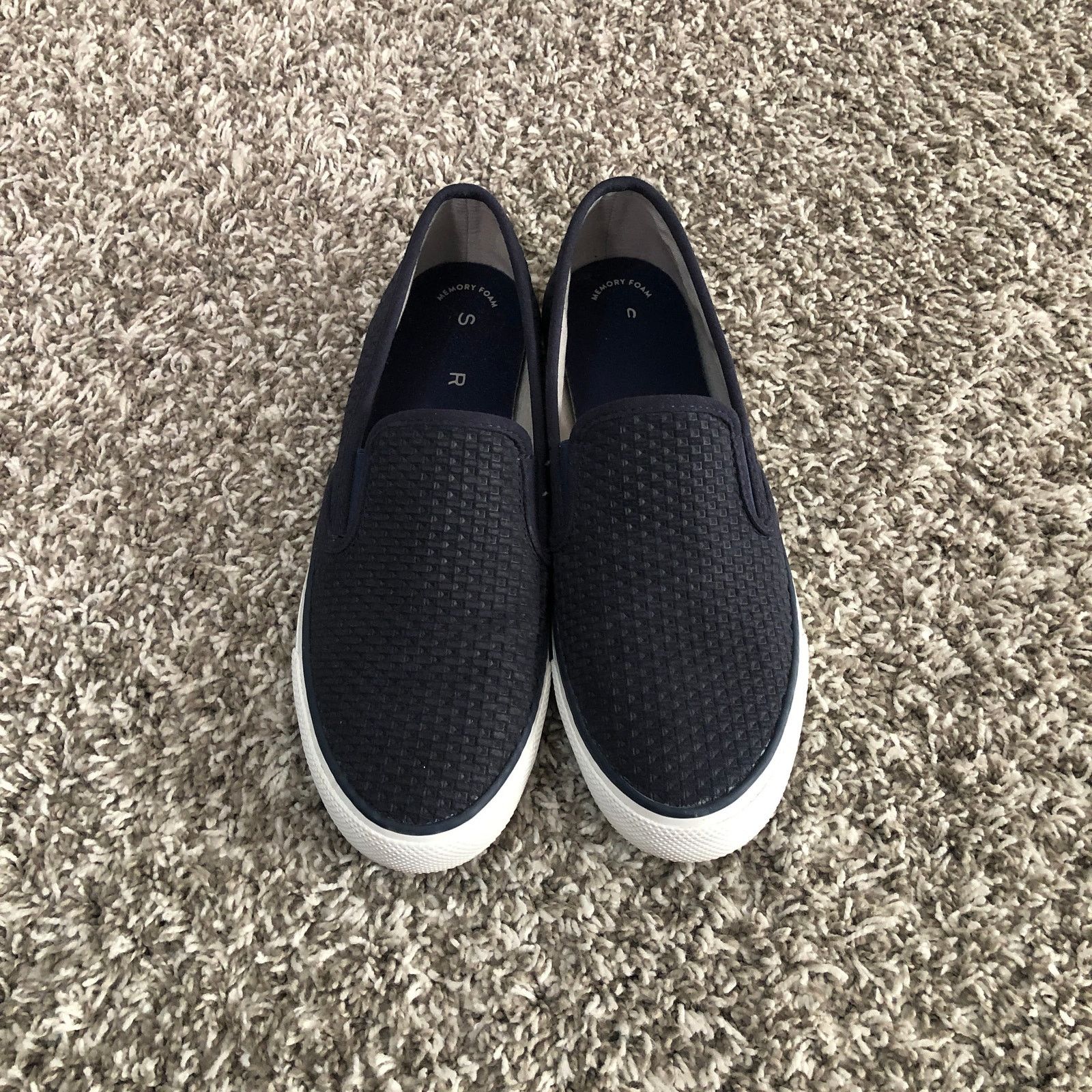 Sperry Seaside Navy Emboss Woven Textured Elastic Slip On Loafer Size US 8 / IT 38 - 10 Thumbnail