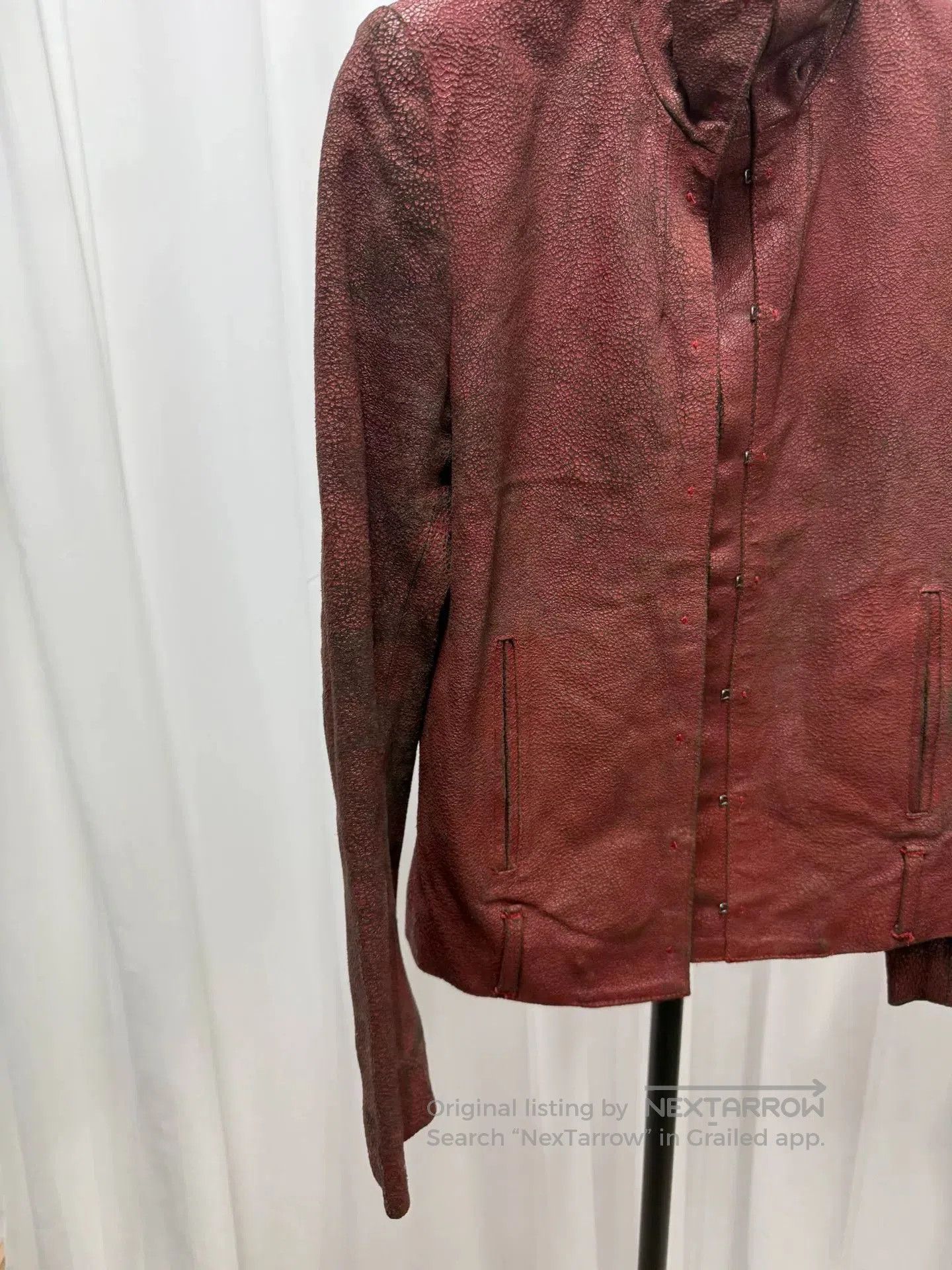 Ann Demeulemeester ann demeulemeester leather jacket with collar. Size US S / EU 44-46 / 1 - 3 Thumbnail