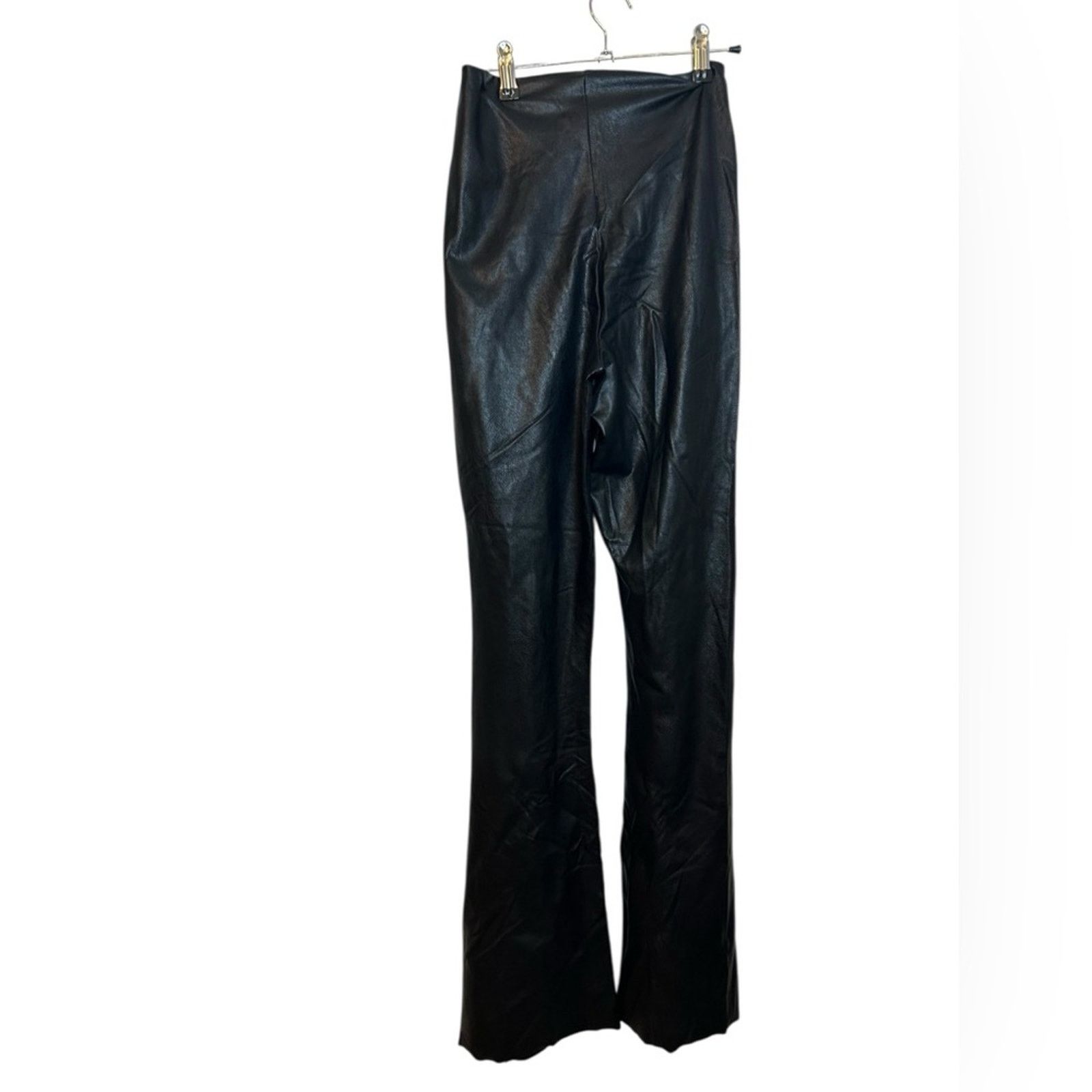 Commando Commando High Waisted Black Faux Leather Flare Pants Size 30" / US 8 / IT 44 - 1 Thumbnail
