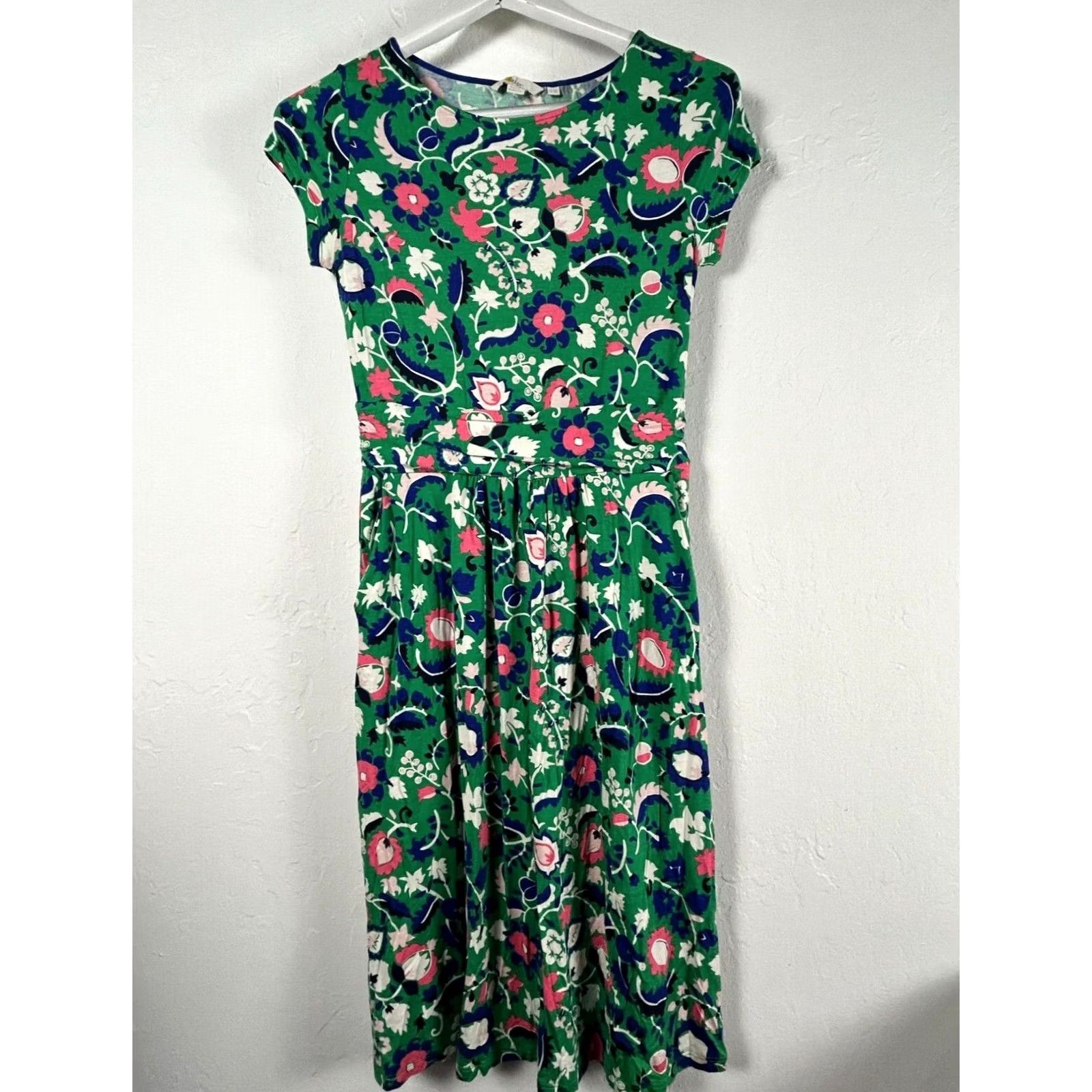 Boden Boden Women’s Sheath Dress Multicolor Floral Pullover Short Sleeve Stretch 4R Size S / US 4 / IT 40 - 2 Thumbnail