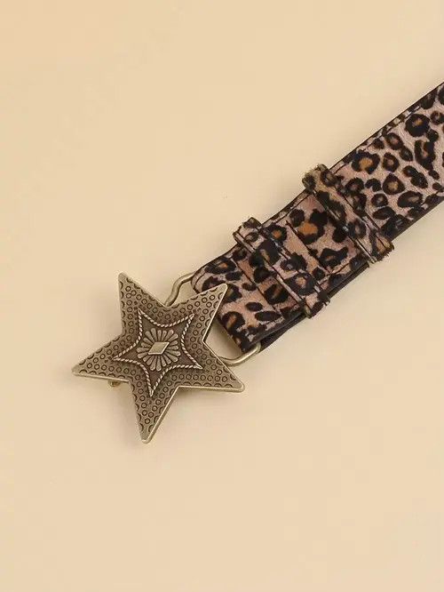 Other Leopard Pattern PU Leather Belt Size ONE SIZE - 7 Thumbnail