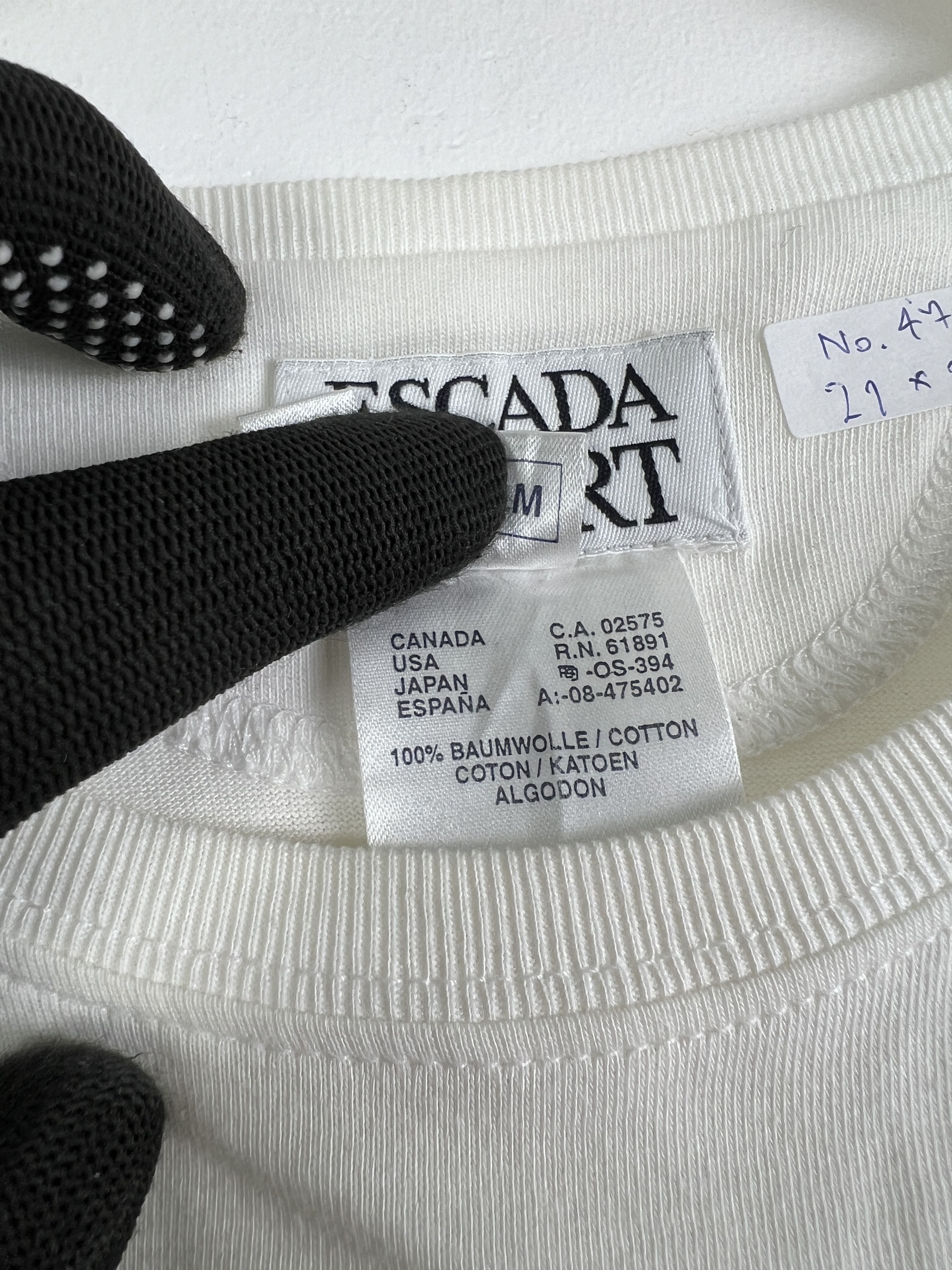 Escada × Escada Sport No.4763 Escada Sport Embroidery Box Logo Tee (M) Size US M / EU 48-50 / 2 - 6 Thumbnail