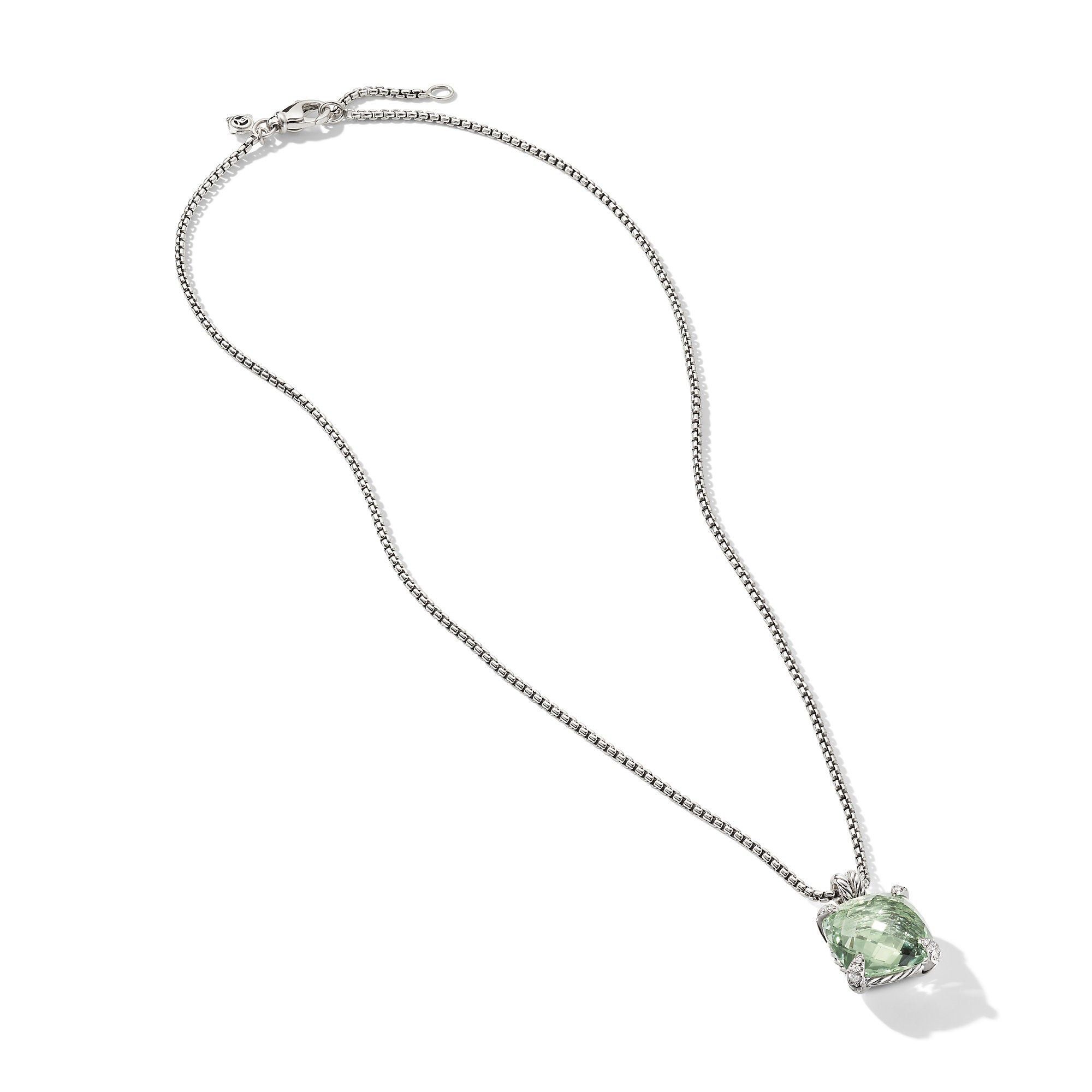 David Yurman o1w1db10526 N12742D Size:10/ Necklace in Silver With Diamond Size ONE SIZE - 2 Thumbnail