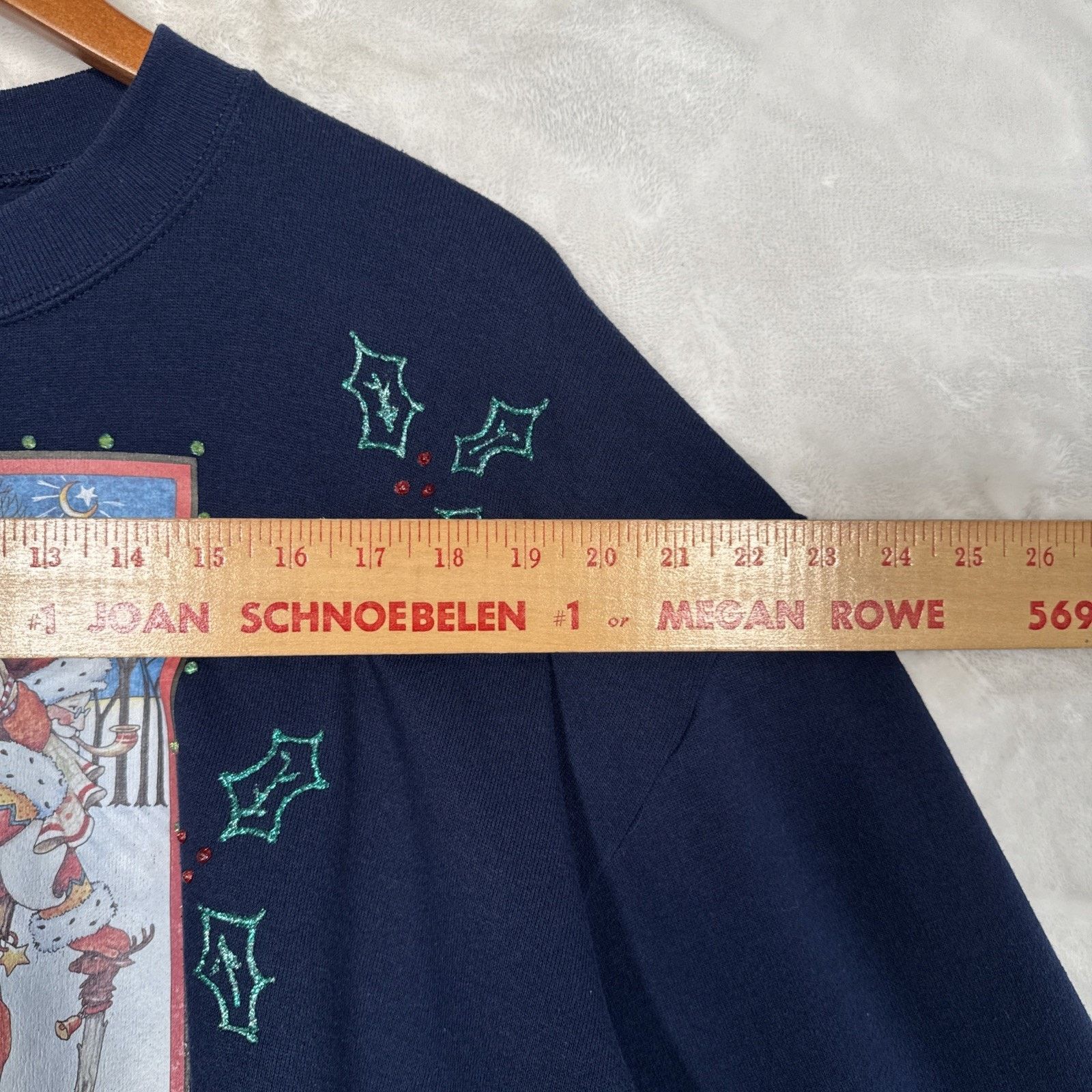 Hanes VTG Handmade Christmas sweatshirt Santa puffy paint Size L / US 10 / IT 46 - 6 Thumbnail