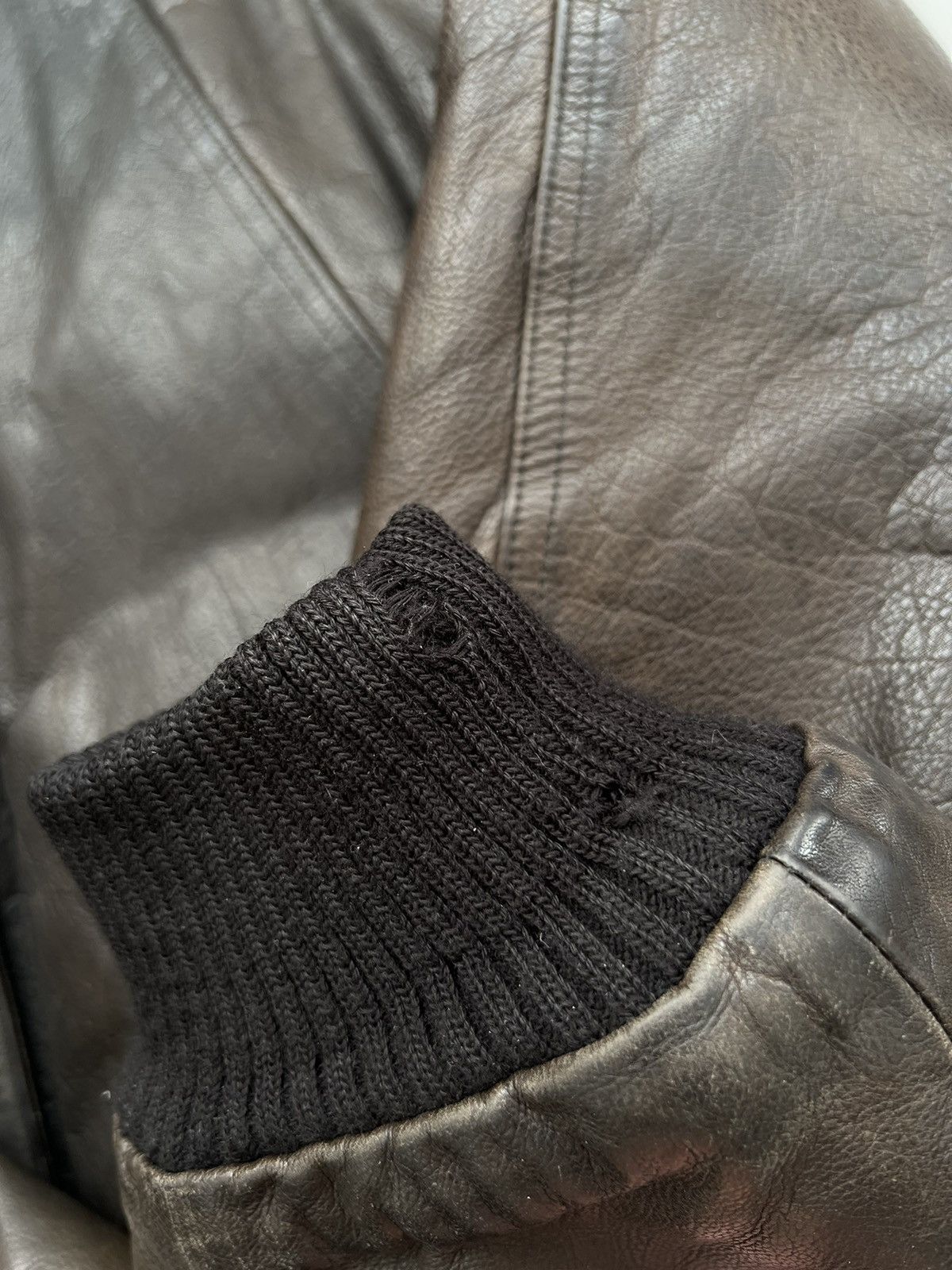 Marithe + Francois Girbaud 🔥1980s Marithe Francois Girbaud Leather Down Aviation Bomber Size US XL / EU 56 / 4 - 24 Thumbnail