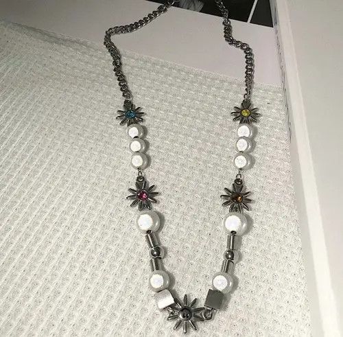 Designer × Vintage Retro reflective pearl necklace Size ONE SIZE - 3 Thumbnail