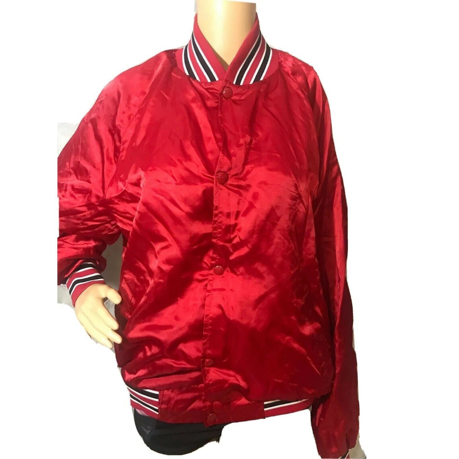 Other Vintage Red Satin Bomber Jacket 90s JYAA Girls Basketball P Size US L / EU 52-54 / 3 - 2 Thumbnail