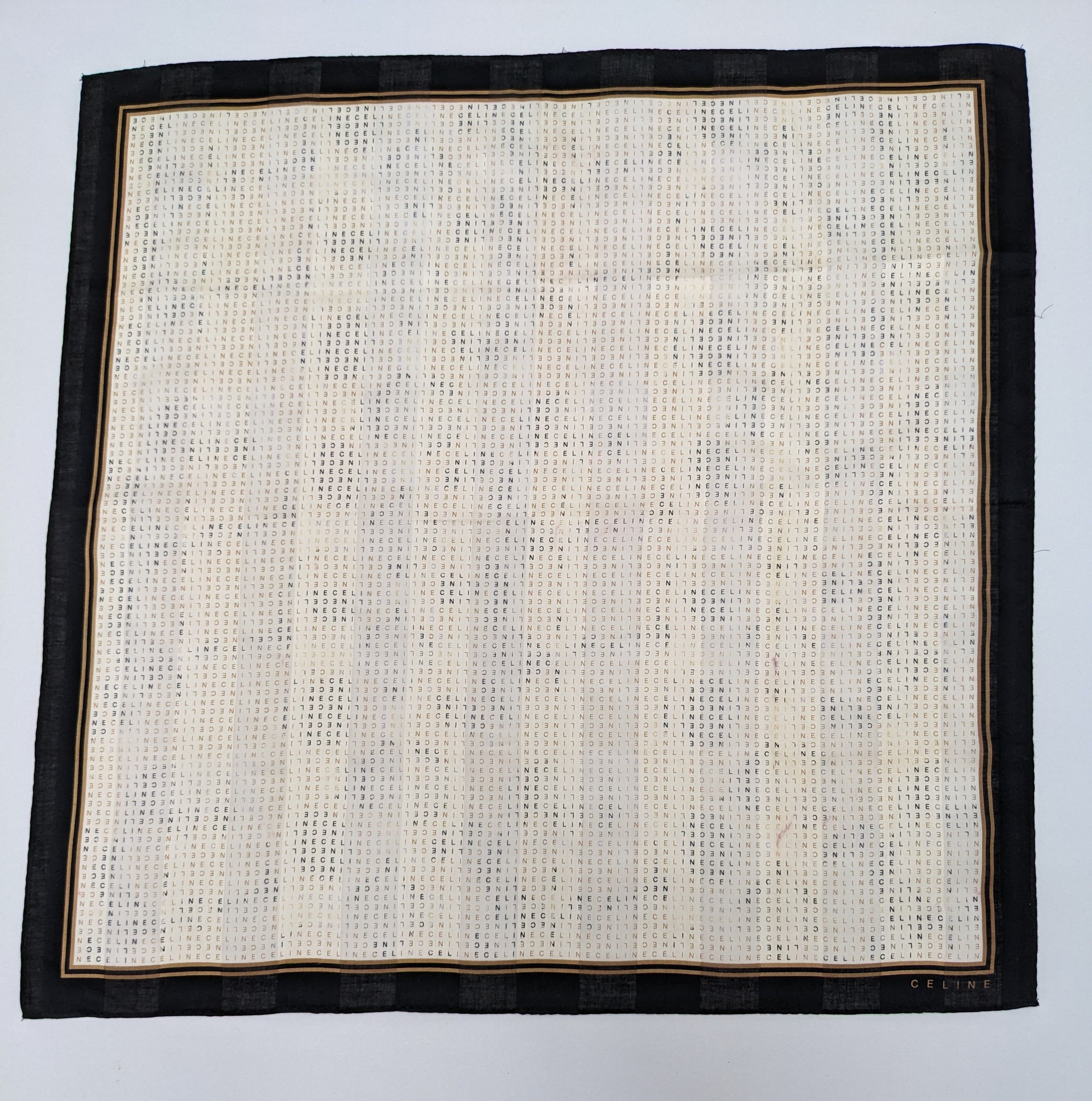 Celine Celine "All Over Print" Pocket Square – Designer Monogram Size ONE SIZE - 3 Thumbnail