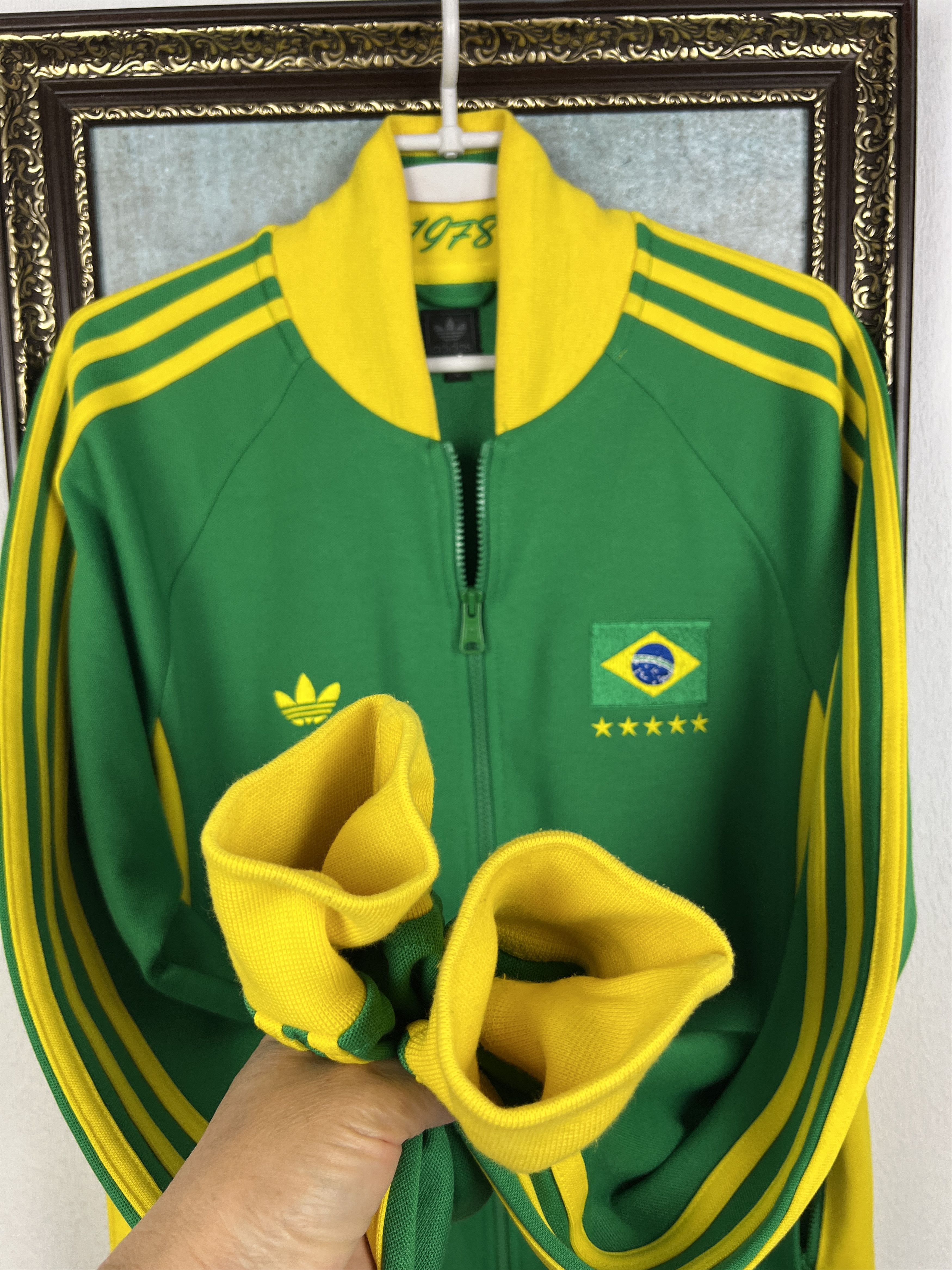 Adidas Originals Brazil Football Jacket Soccer World Cup Track Top Size US M / EU 48-50 / 2 - 6 Thumbnail