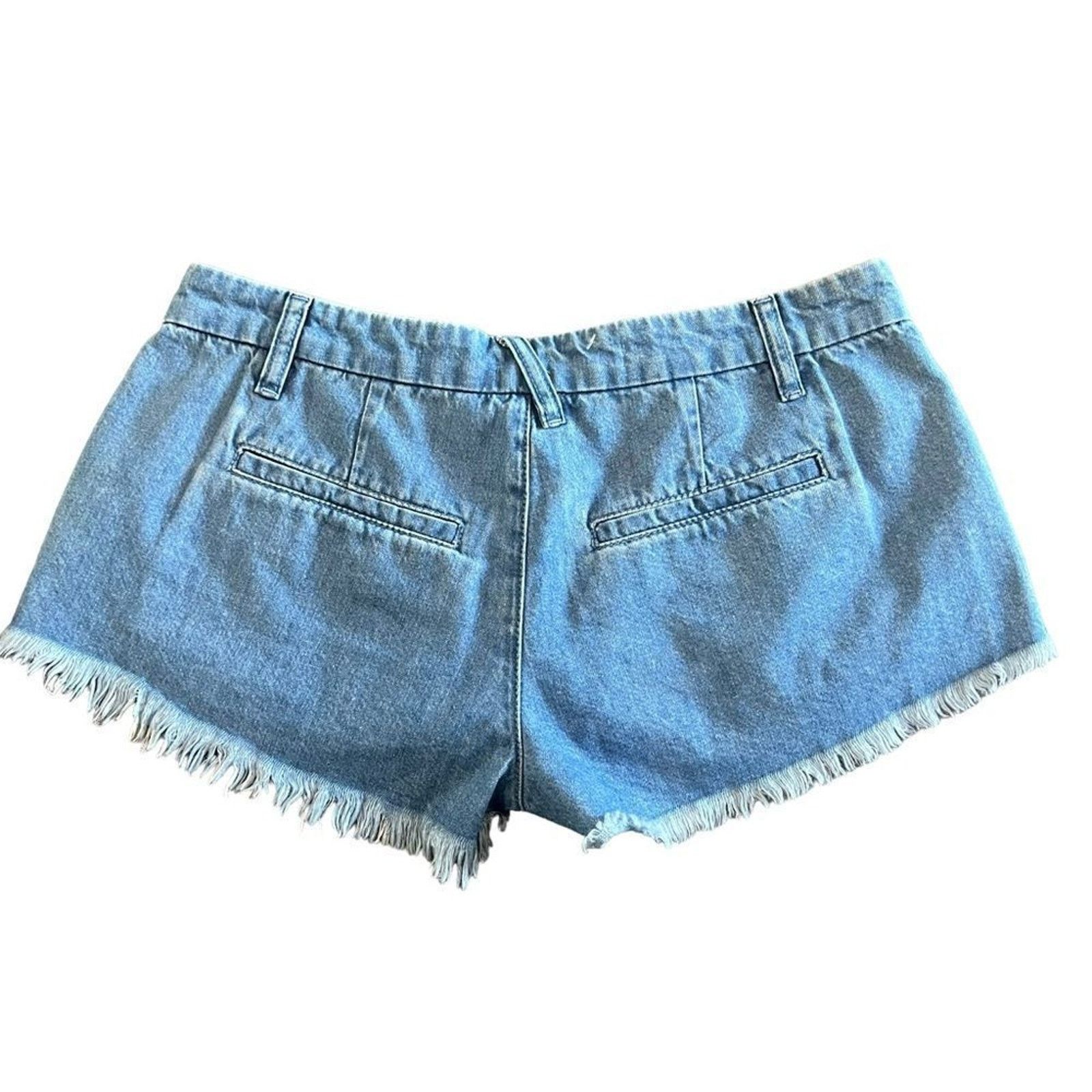 Anthropologie Pilcro Denim Shorts Womens Size 28 Blue Medium Wash Frayed Size 28" / US 6 / IT 42 - 4 Thumbnail