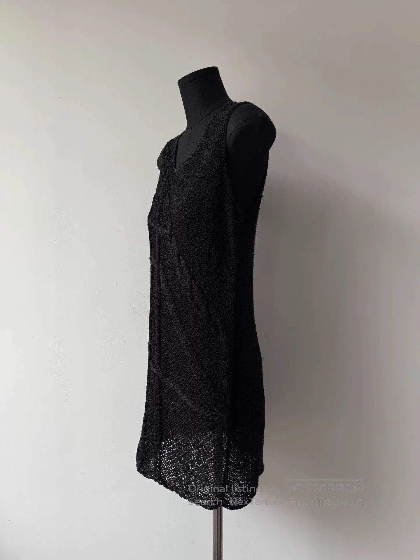 Y's asymmetrical black cotton sleeveless dress. Size M / US 6-8 / IT 42-44 - 4 Thumbnail