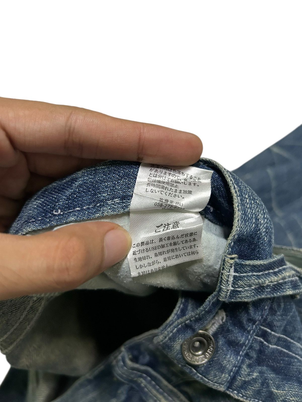 Japanese Brand × Kapital × Vintage Flare Nylaus Japanese Punk Style Distressed Denim Jeans Size US 30 / EU 46 - 11 Thumbnail