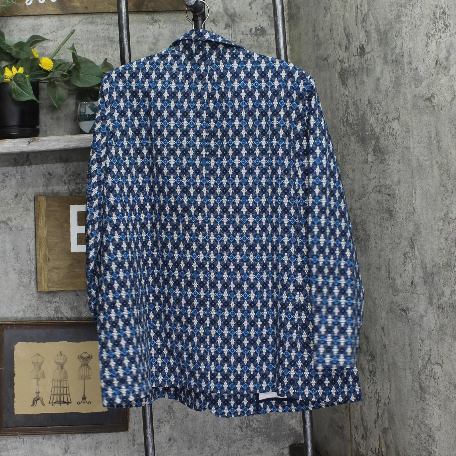 Other Nwt Ella Rafaella Print Button Blazer Jacket Malibu Blue 3x Size 3XL / US 20-22 - 2 Thumbnail