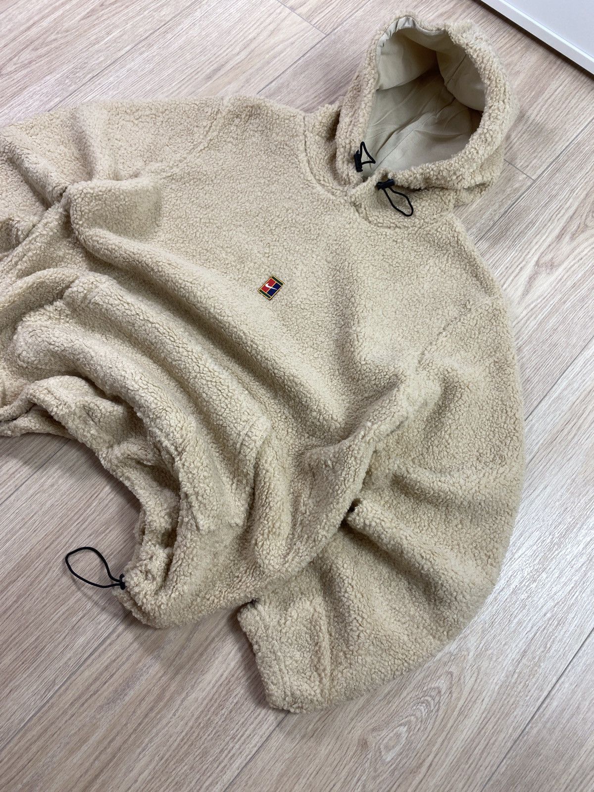 Nike × Vintage Vintage Nike Court Hoodie Center Logo Fleece Hoodie Y2K Boxy Size US M / EU 48-50 / 2 - 2 Thumbnail