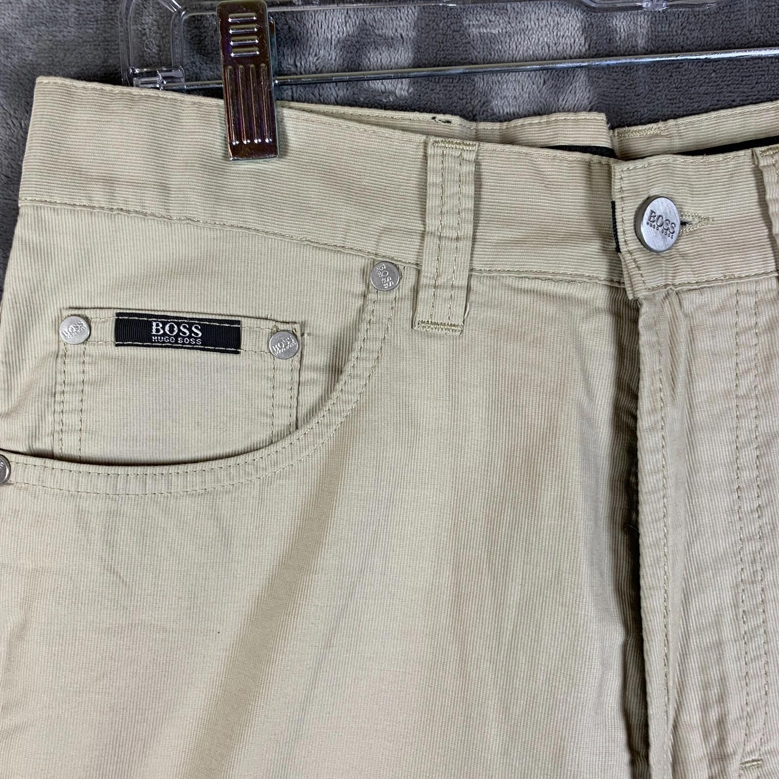 Hugo Boss Hugo Boss Mens 32X22 Cream Flat Front Alabama Chino (340) Size US 32 / EU 48 - 4 Thumbnail