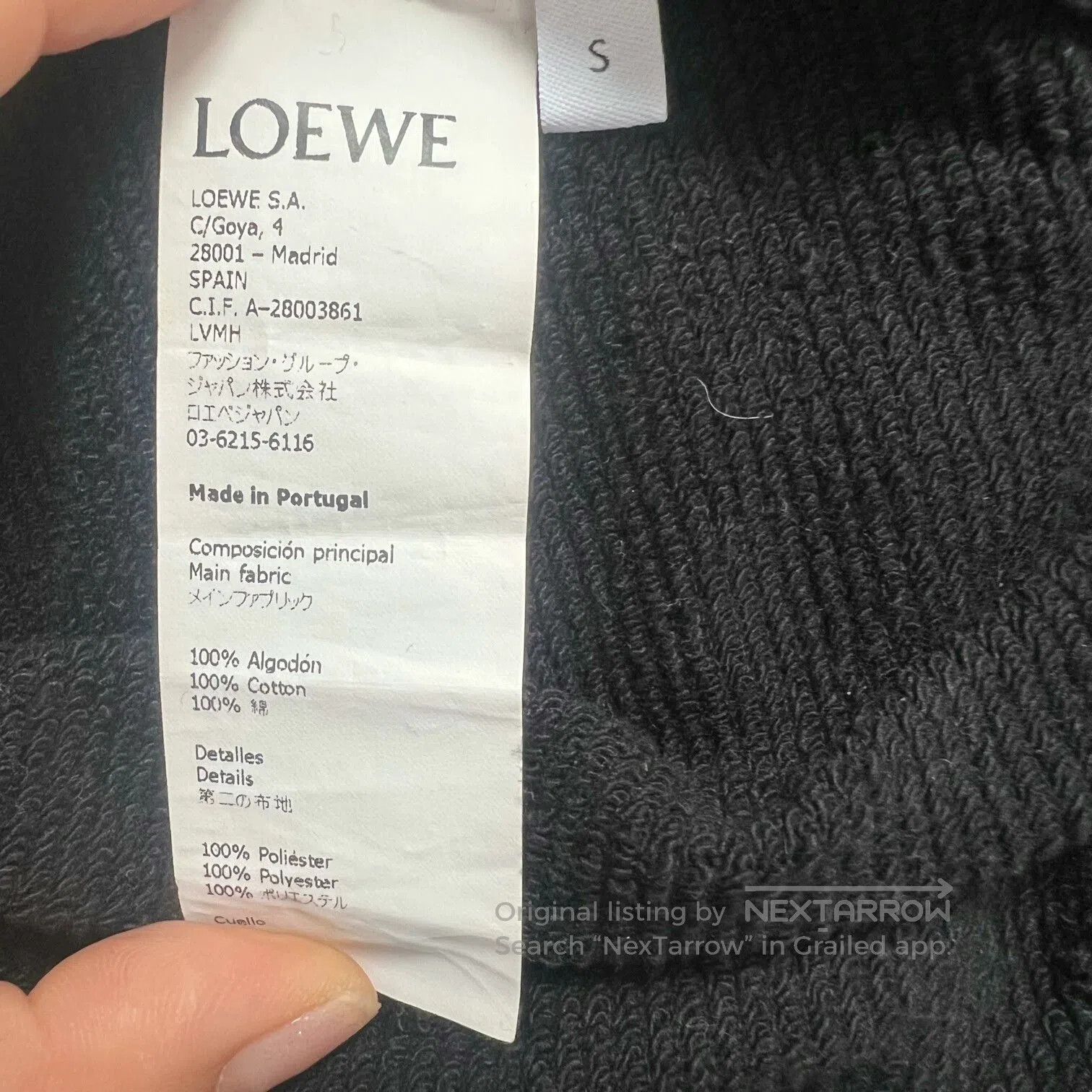 Loewe Loewe Black Embroidered Logo Hoodie Size S. Size US S / EU 44-46 / 1 - 5 Thumbnail