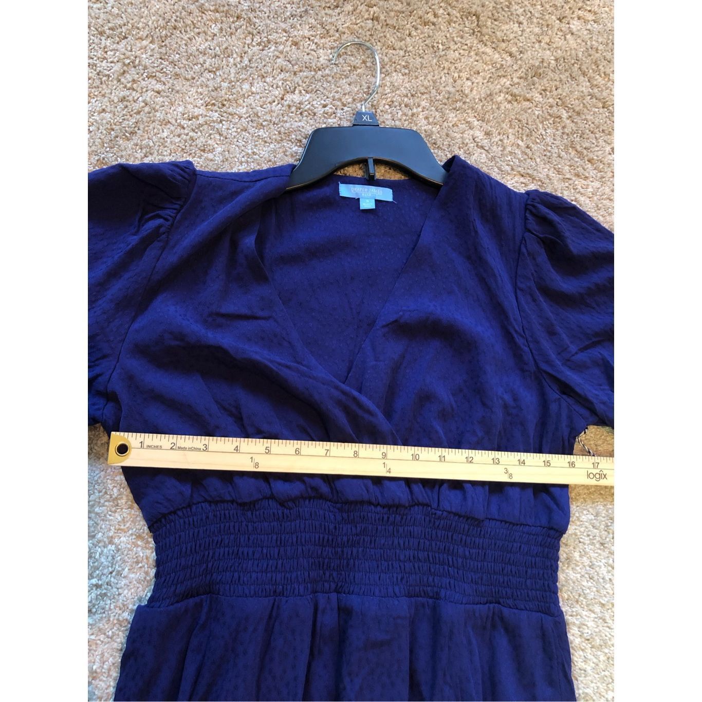 Other Draper James RSVP Women’s Formal Blue Short Sleeve V Neck Dr Size S / US 4 / IT 40 - 6 Thumbnail
