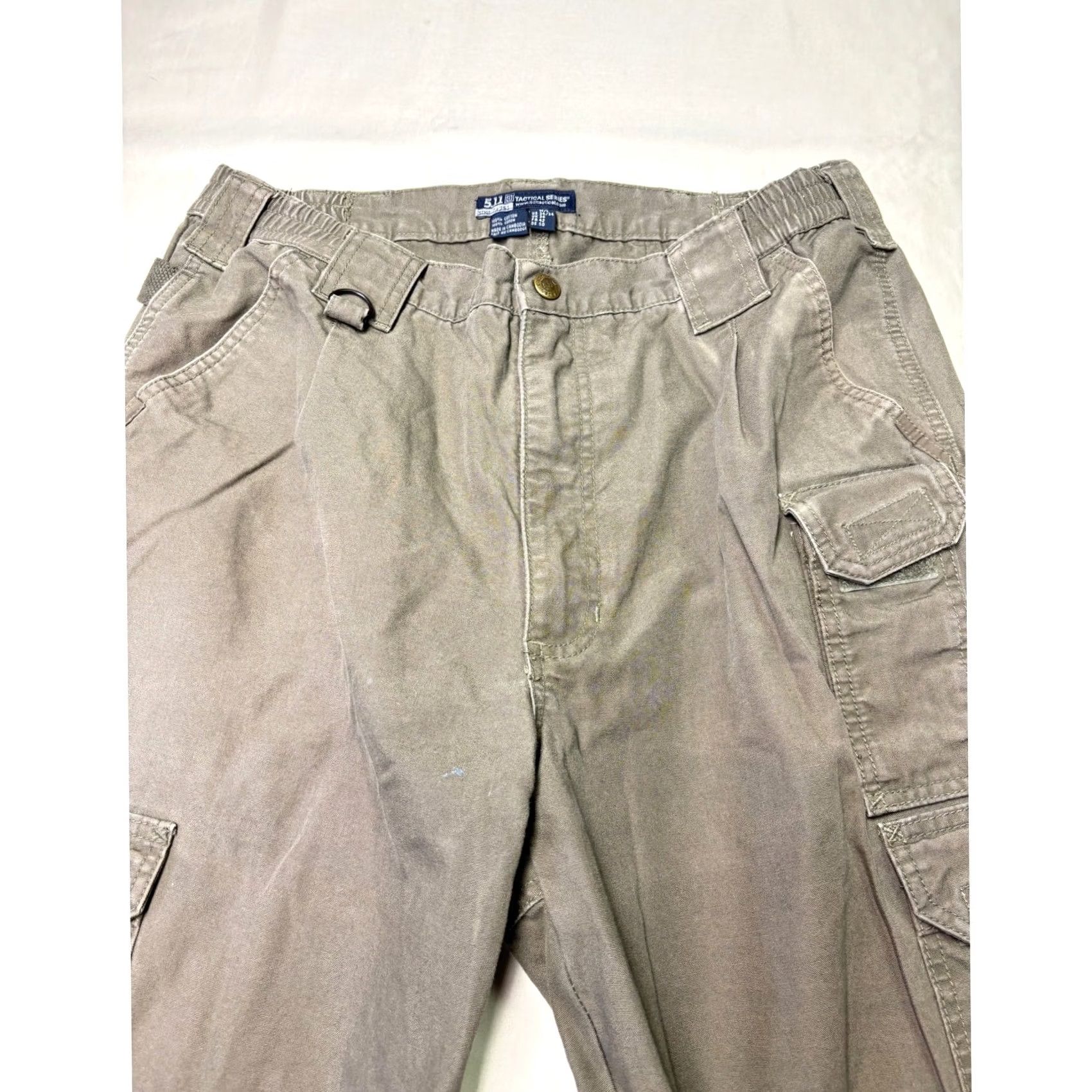 Vintage 5.11® Men's Regular Fit Cotton Canvas Cargo Pant Brown 74251 Size 34x30 Cargo Pants Men Brown 74251 Regular Fit Workwear Casual 34x30 Size US 34 / EU 50 - 3 Thumbnail