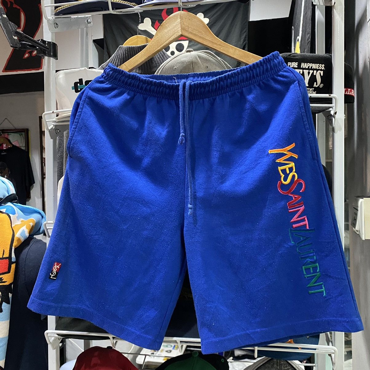 Vintage Vintage Yves Saint Laurent YSL Blue Shortpants Size US 30 / EU 46 - 3 Thumbnail
